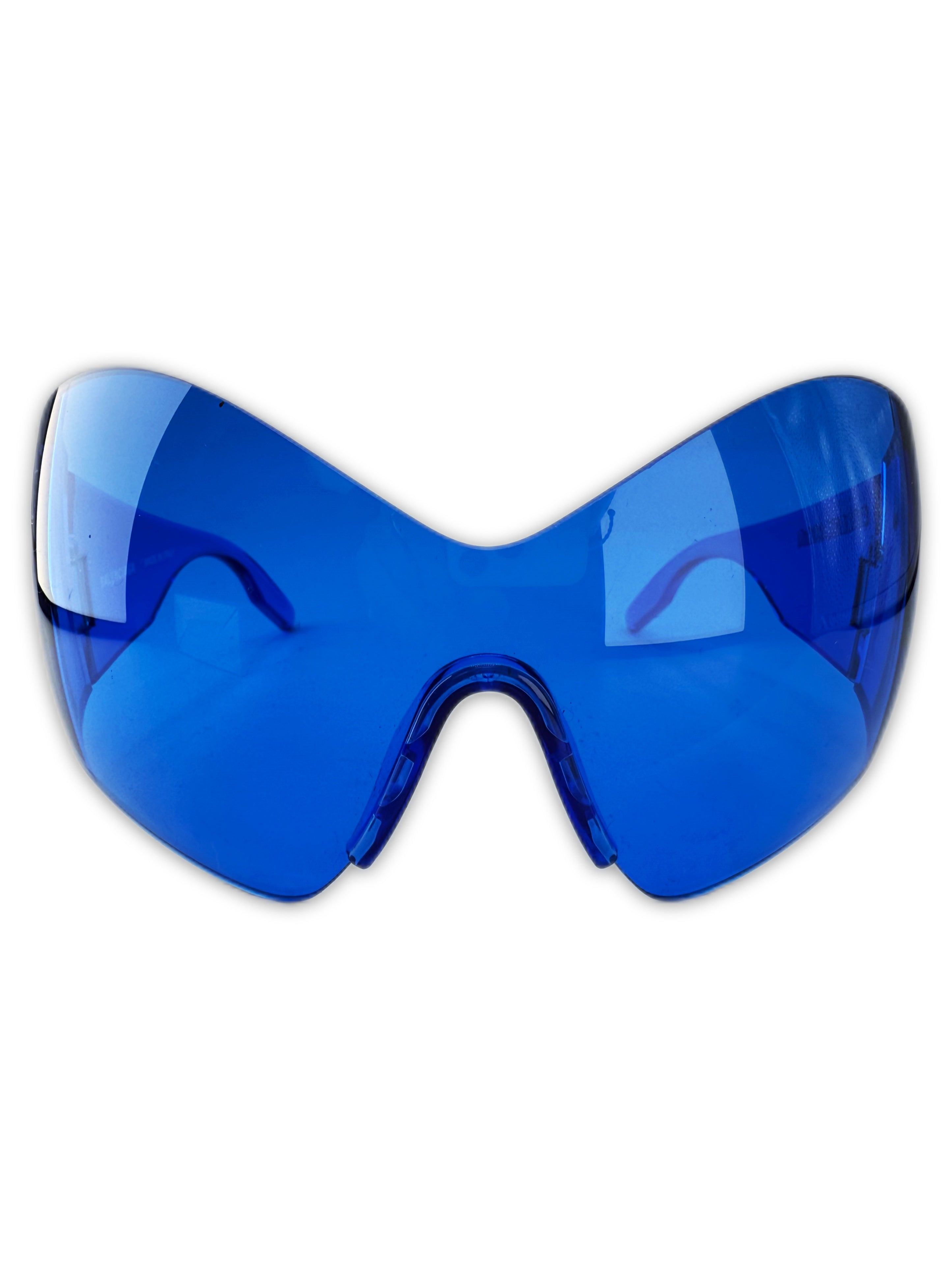 AW21 Balenciaga ‘Butterfly’ Mask Afterworld Blue Tint Sunglasses