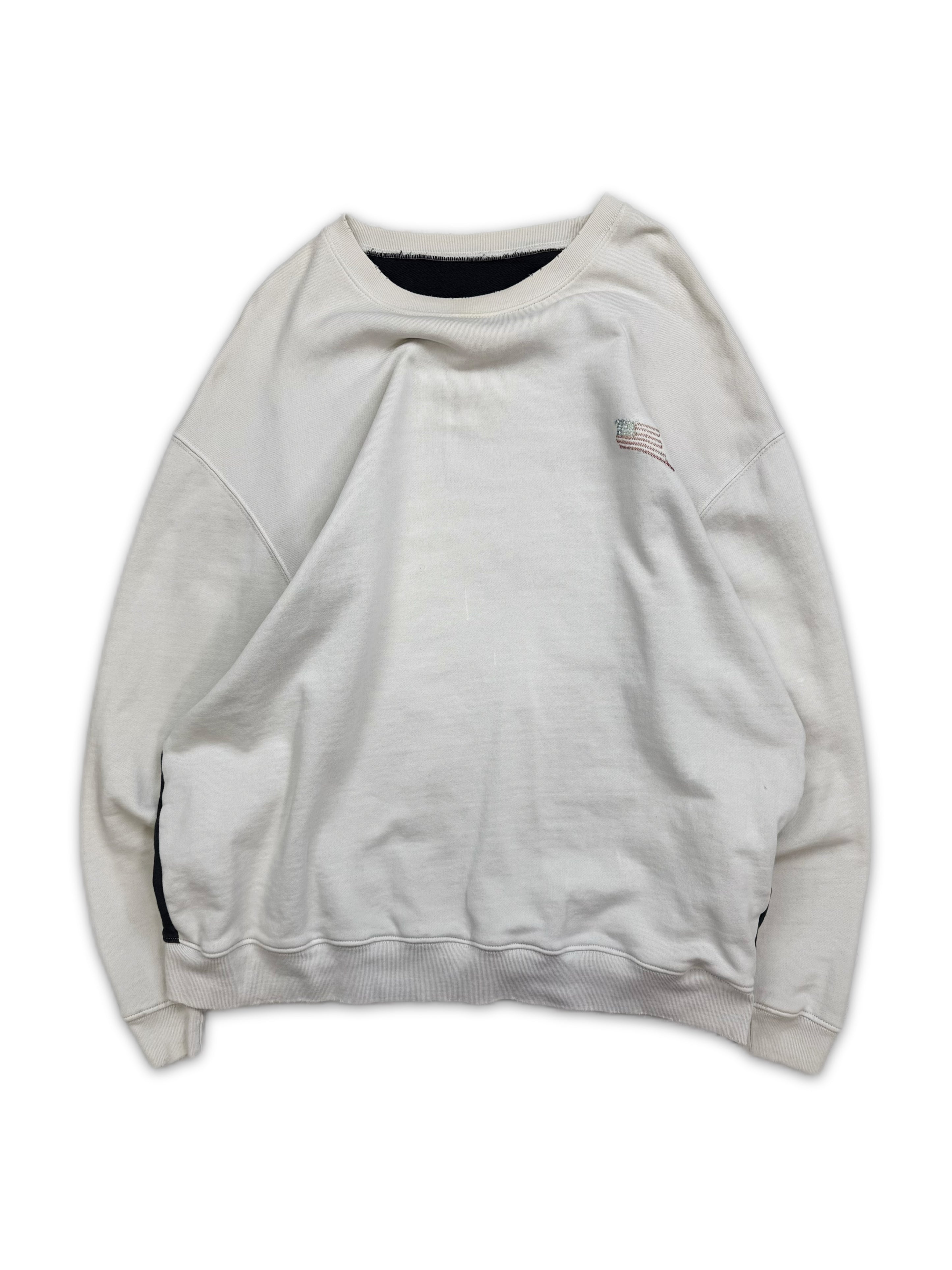 Kapital Bone Skeleton Reconstructed Flag Crewneck