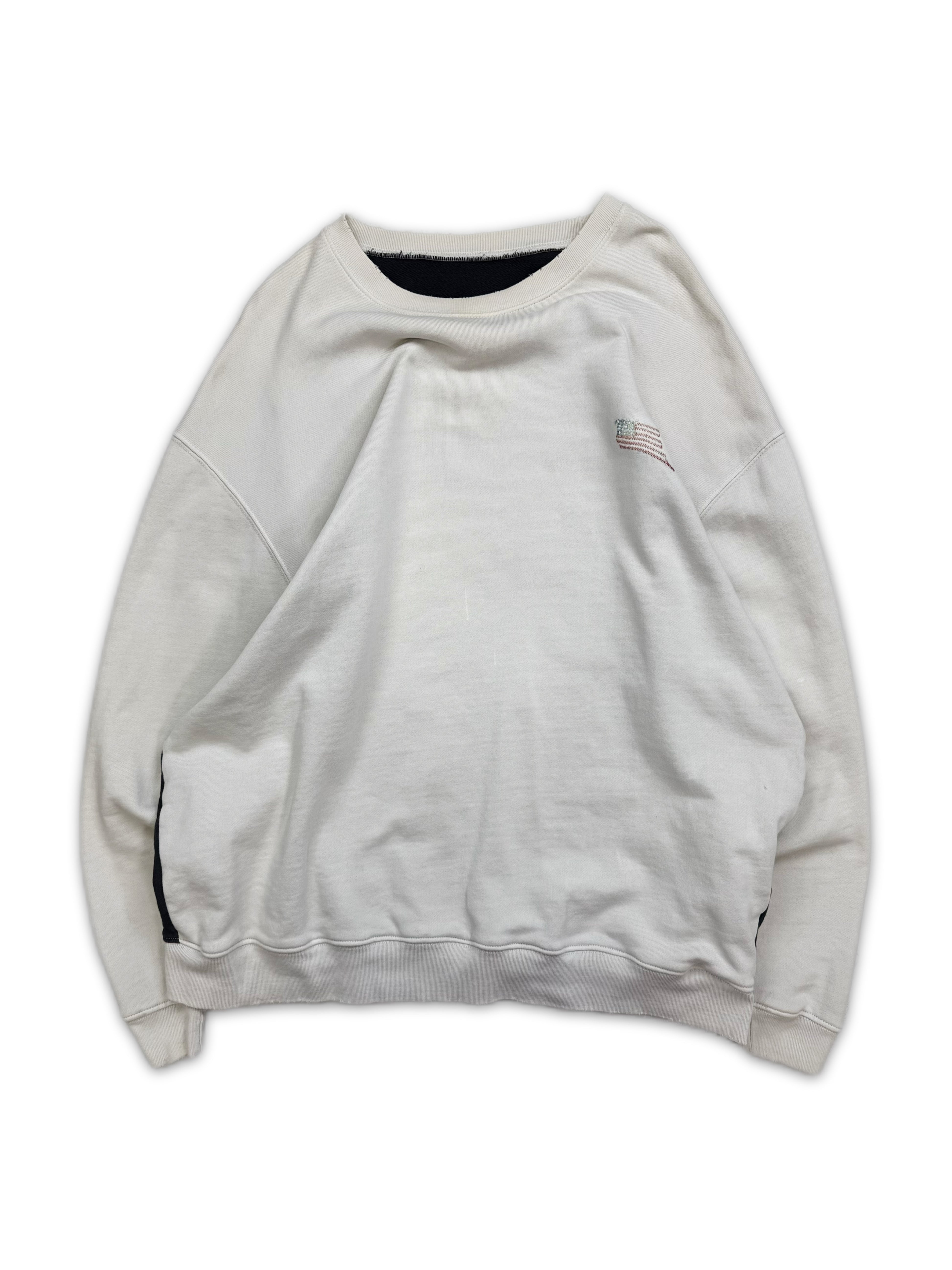 Kapital Bone Skeleton Reconstructed Flag Crewneck