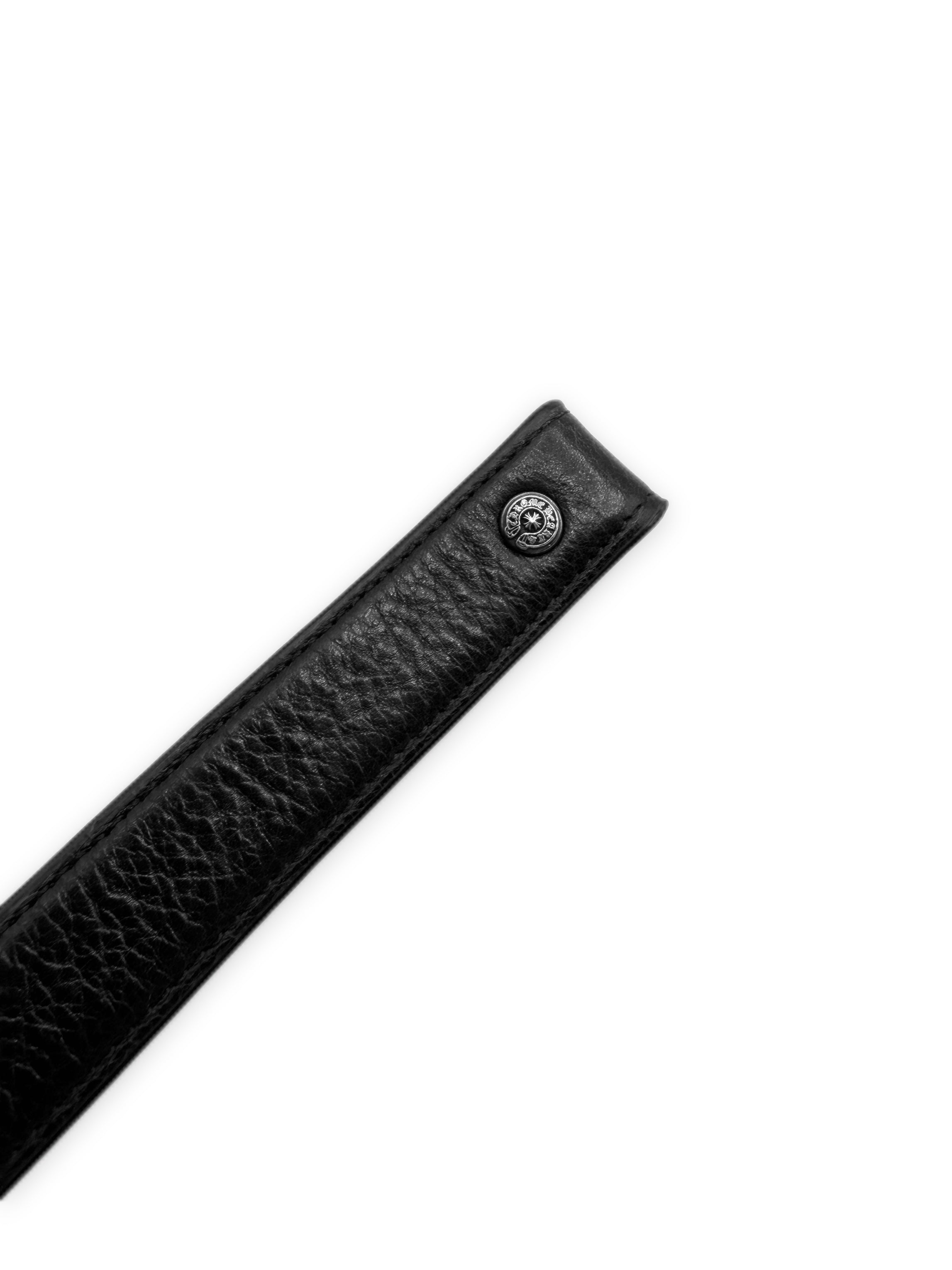 Chrome Hearts 1 inch Black Leather Belt Strap