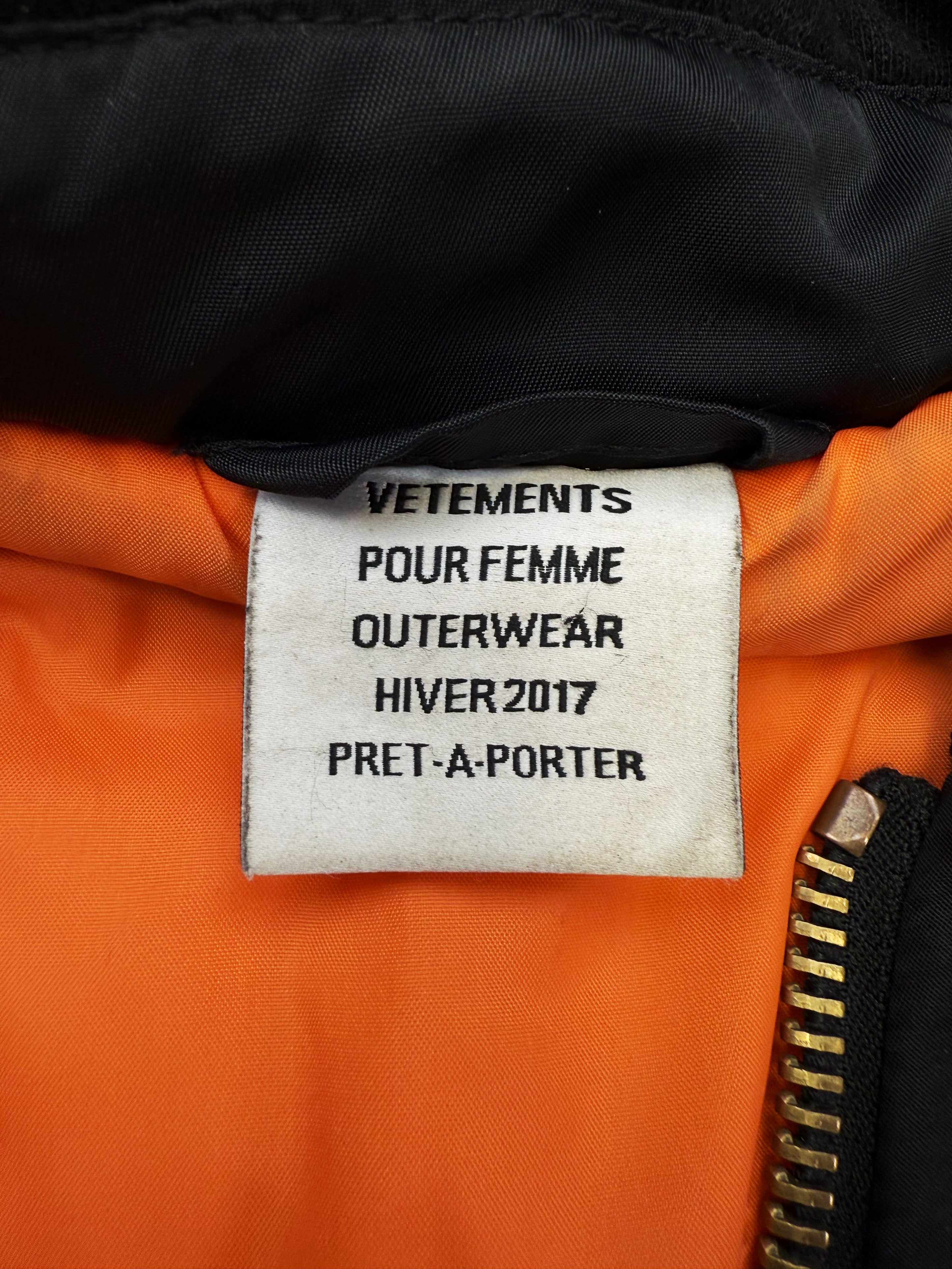 AW17 Vetements Femme ‘Total Fucking Darkness’ Pentagram Bomber Jacket
