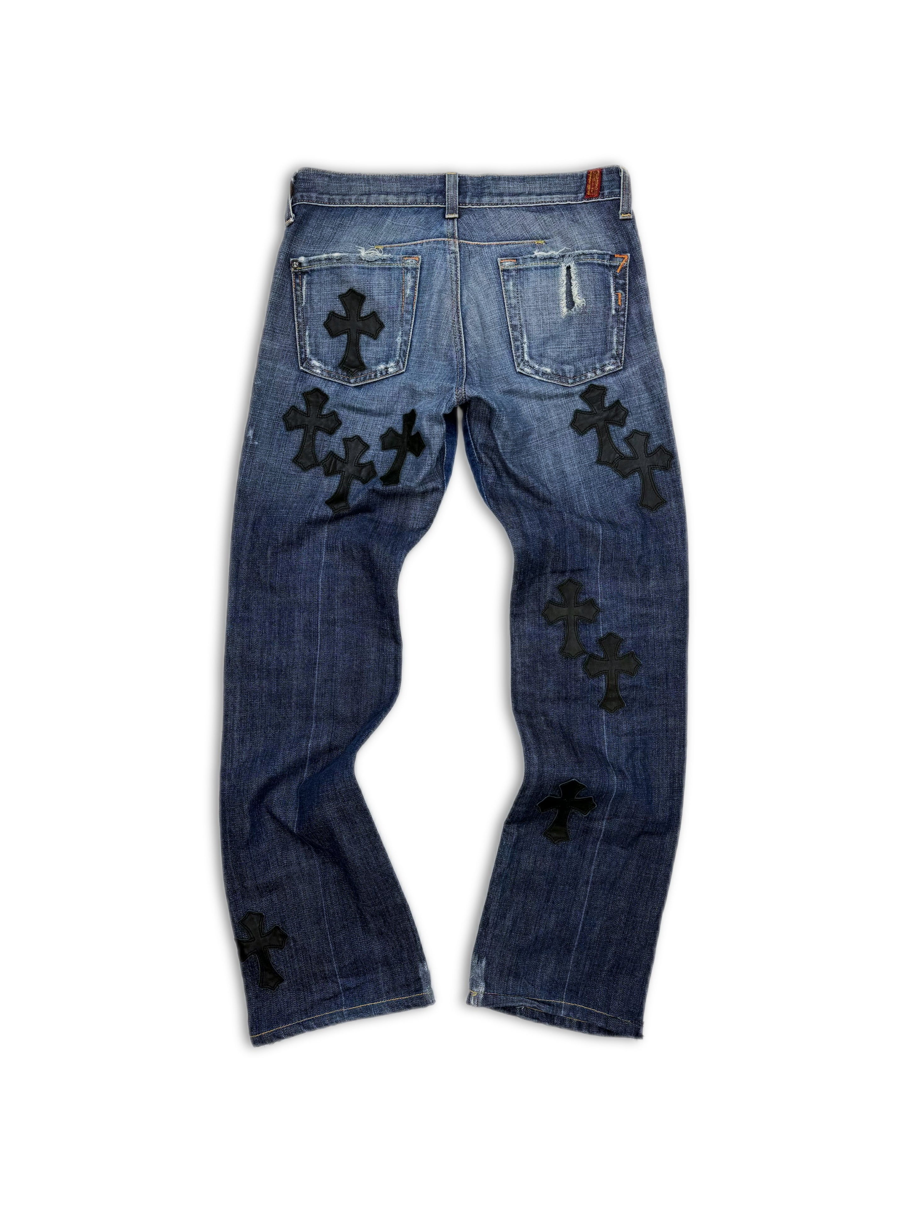 Chrome Hearts 7 For All Man Kind 23 Cross Patch 1/1 Custom Denim