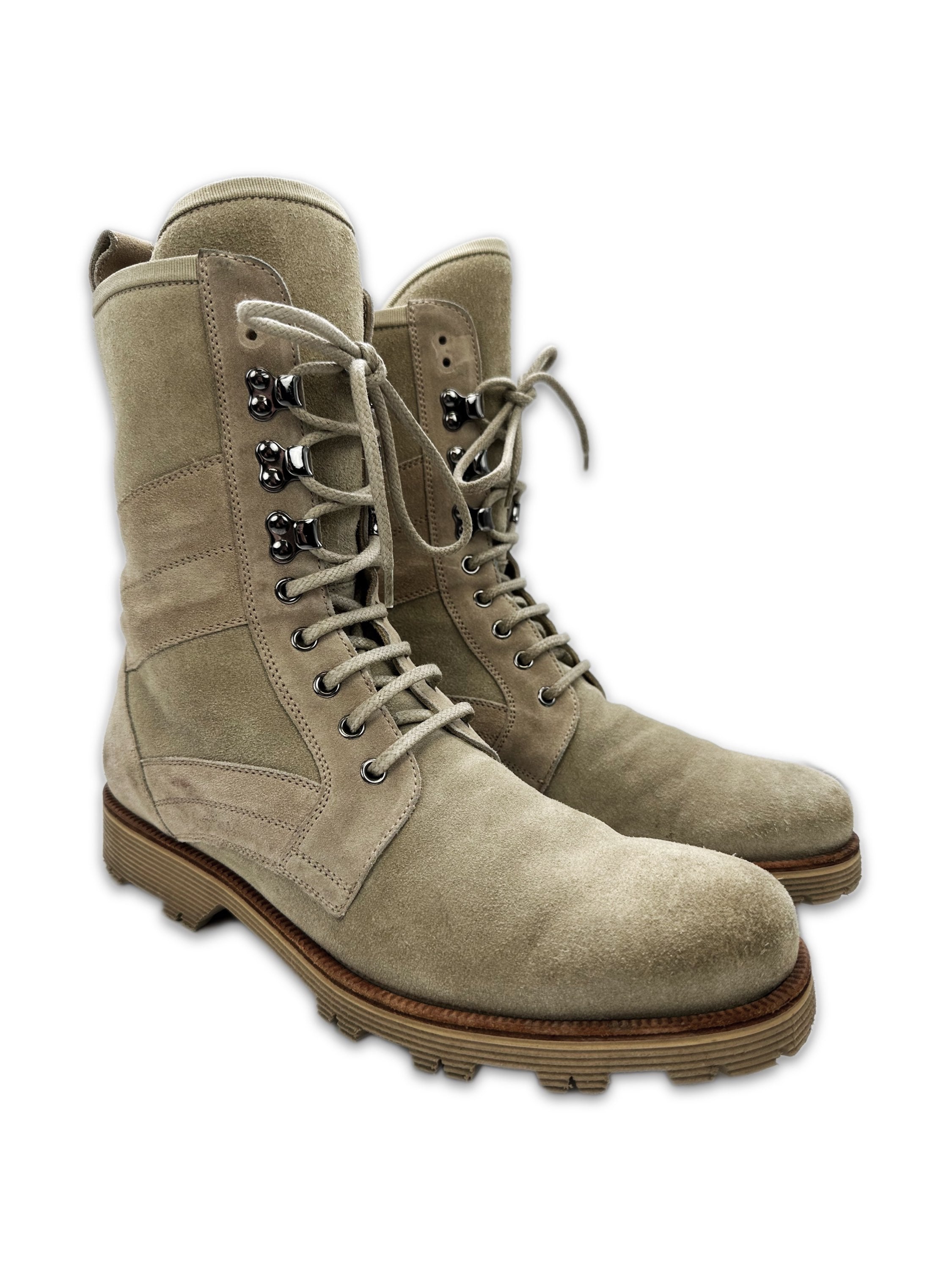 00s Dolce & Gabbana Suede Hi-top Combat Boots