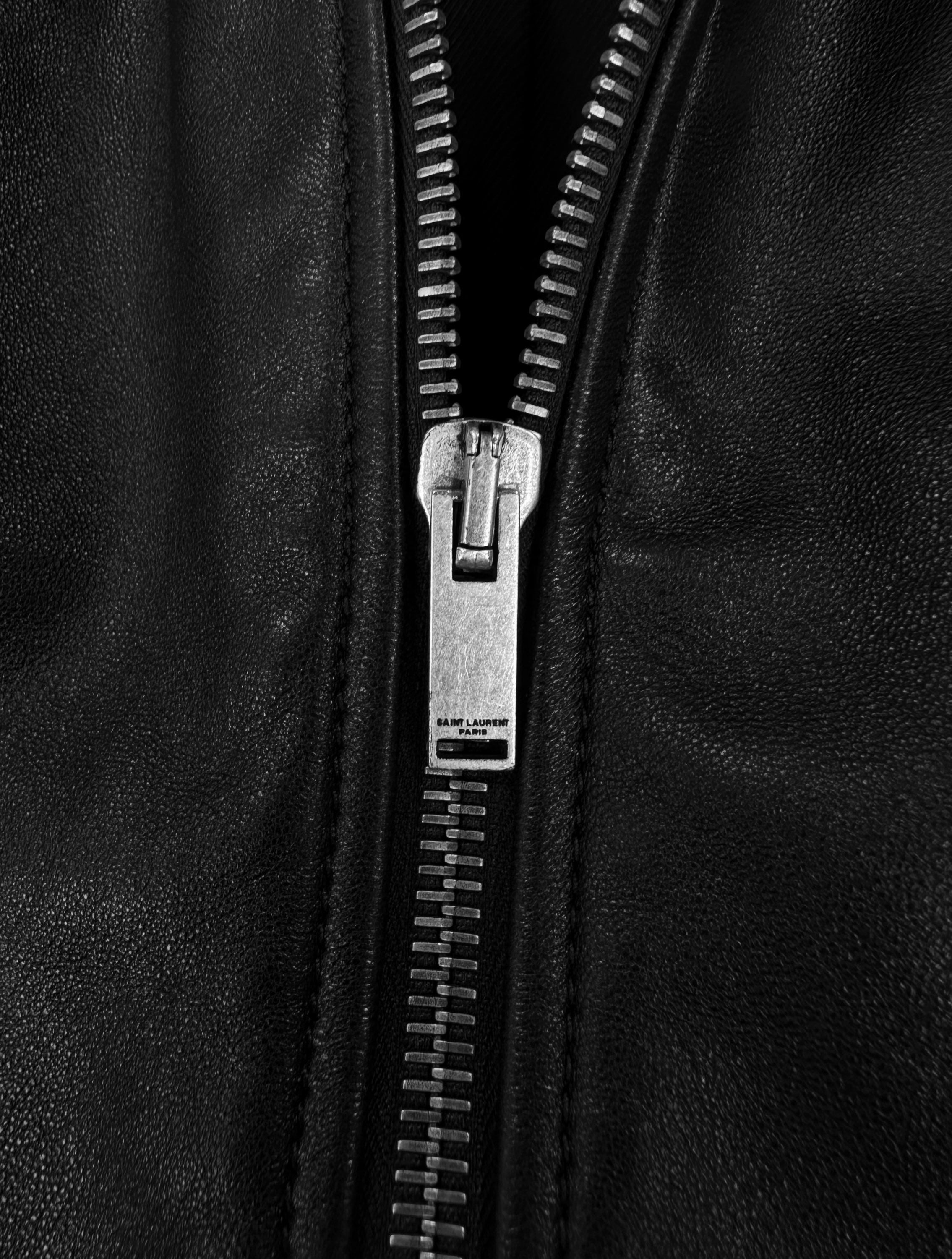 AW20 Saint Laurent Paris ‘Blouson’ Black Leather Jacket