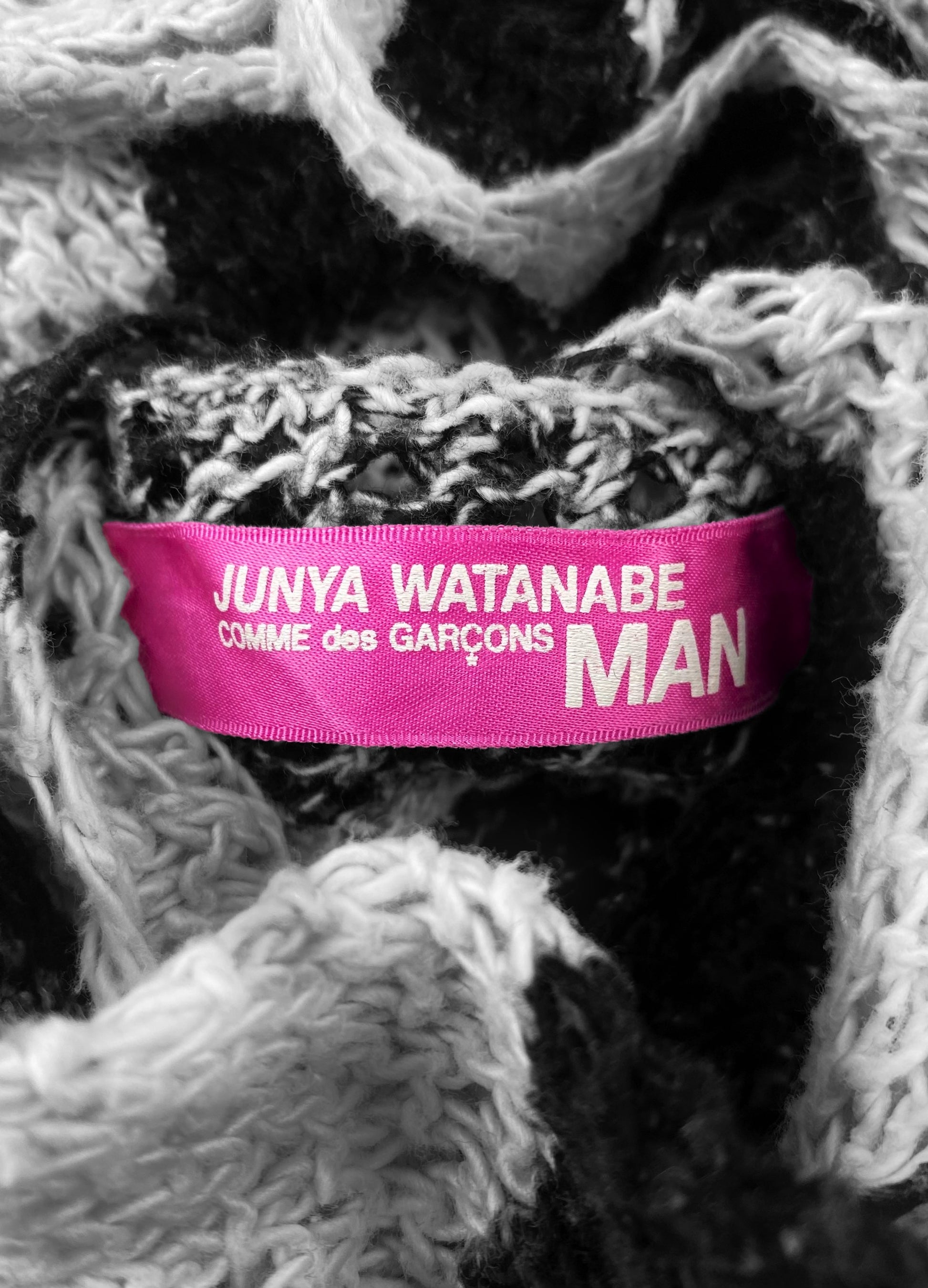 AW14 Junya Watanabe ‘Striped’ Loose Gauge Distressed Knit Sweater