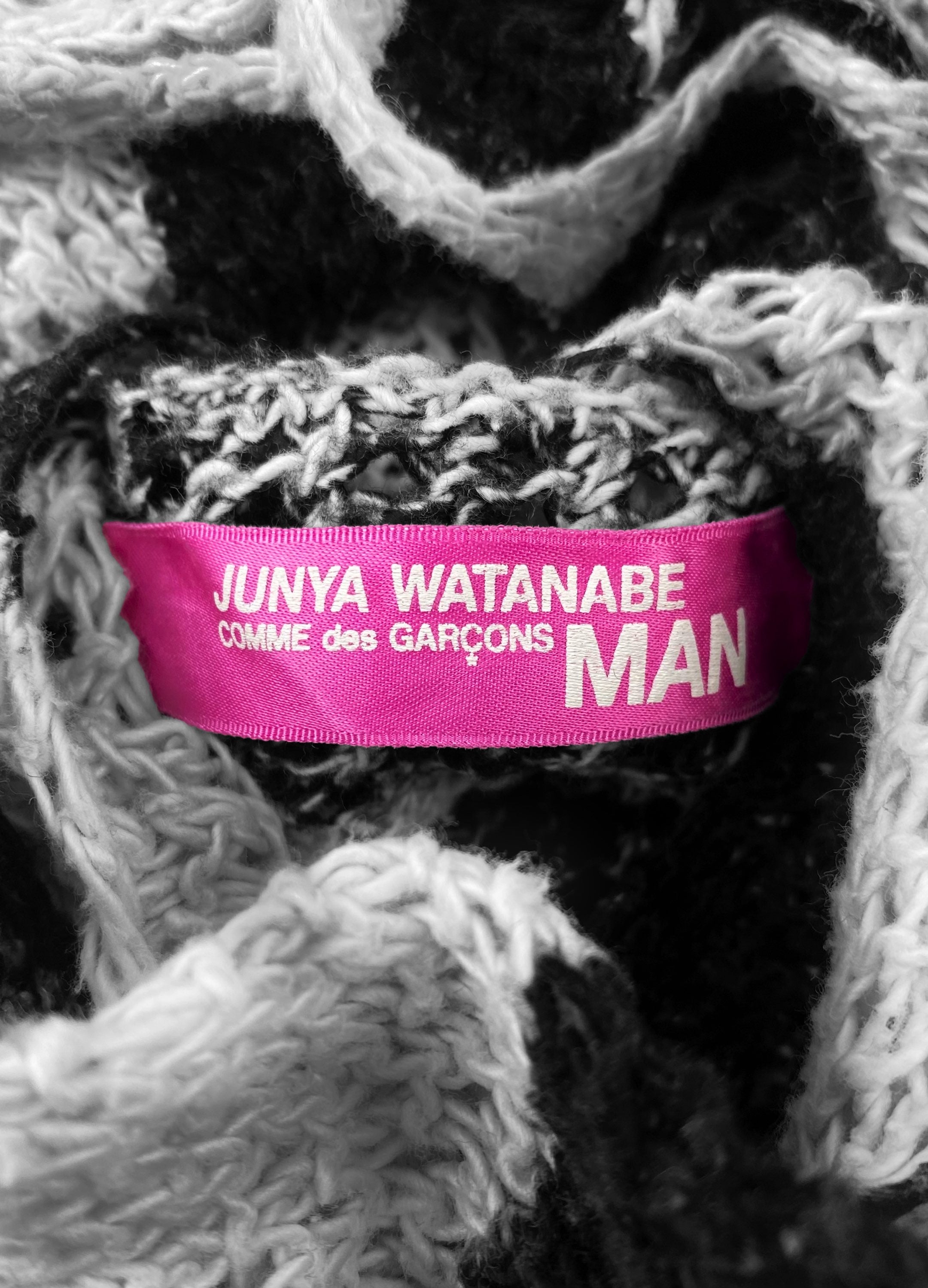 AW14 Junya Watanabe ‘Striped’ Loose Gauge Distressed Knit Sweater