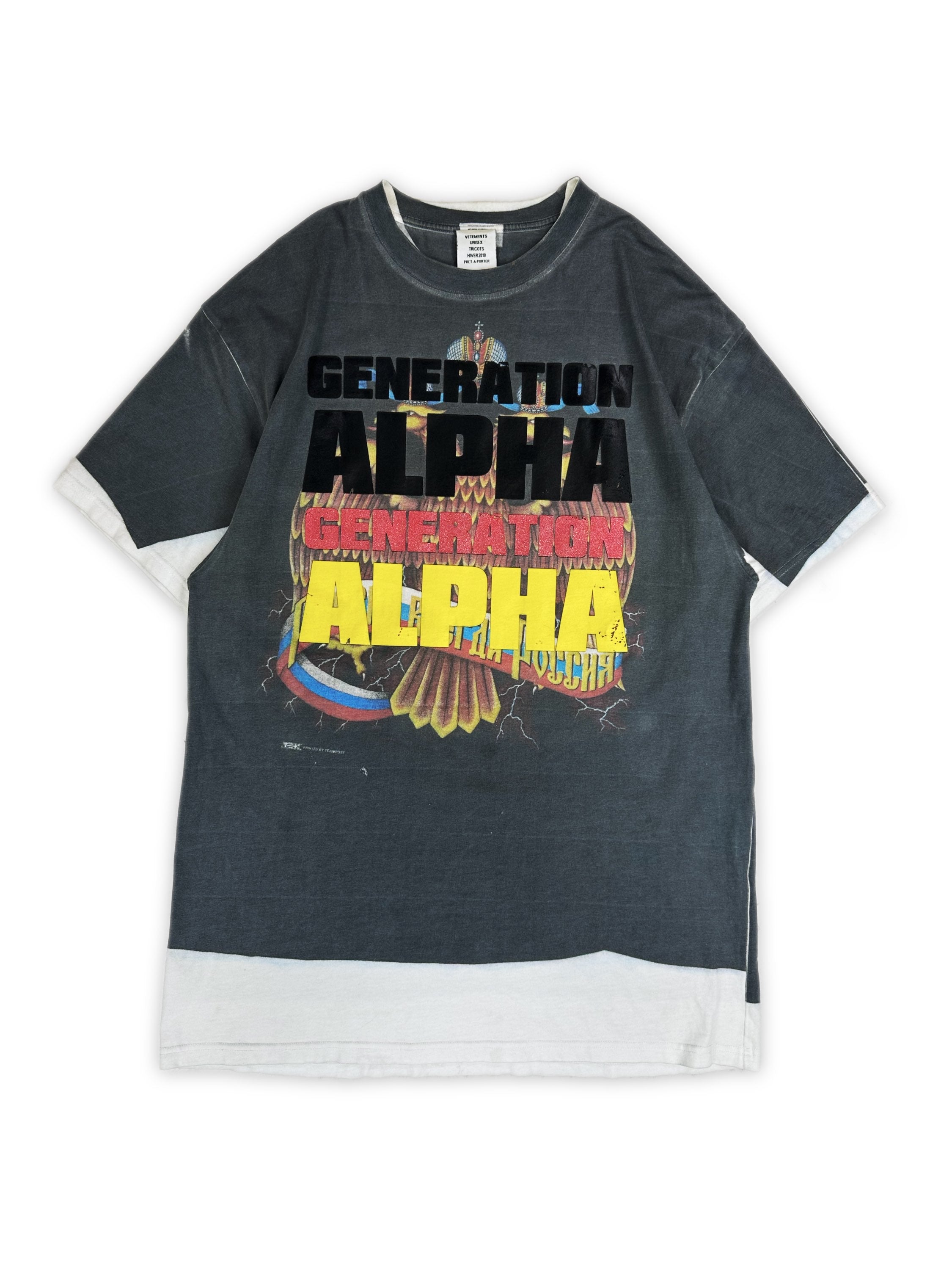AW19 Vetements ‘Generation Alpha’ Trompe L’Oeil Printed T-Shirt