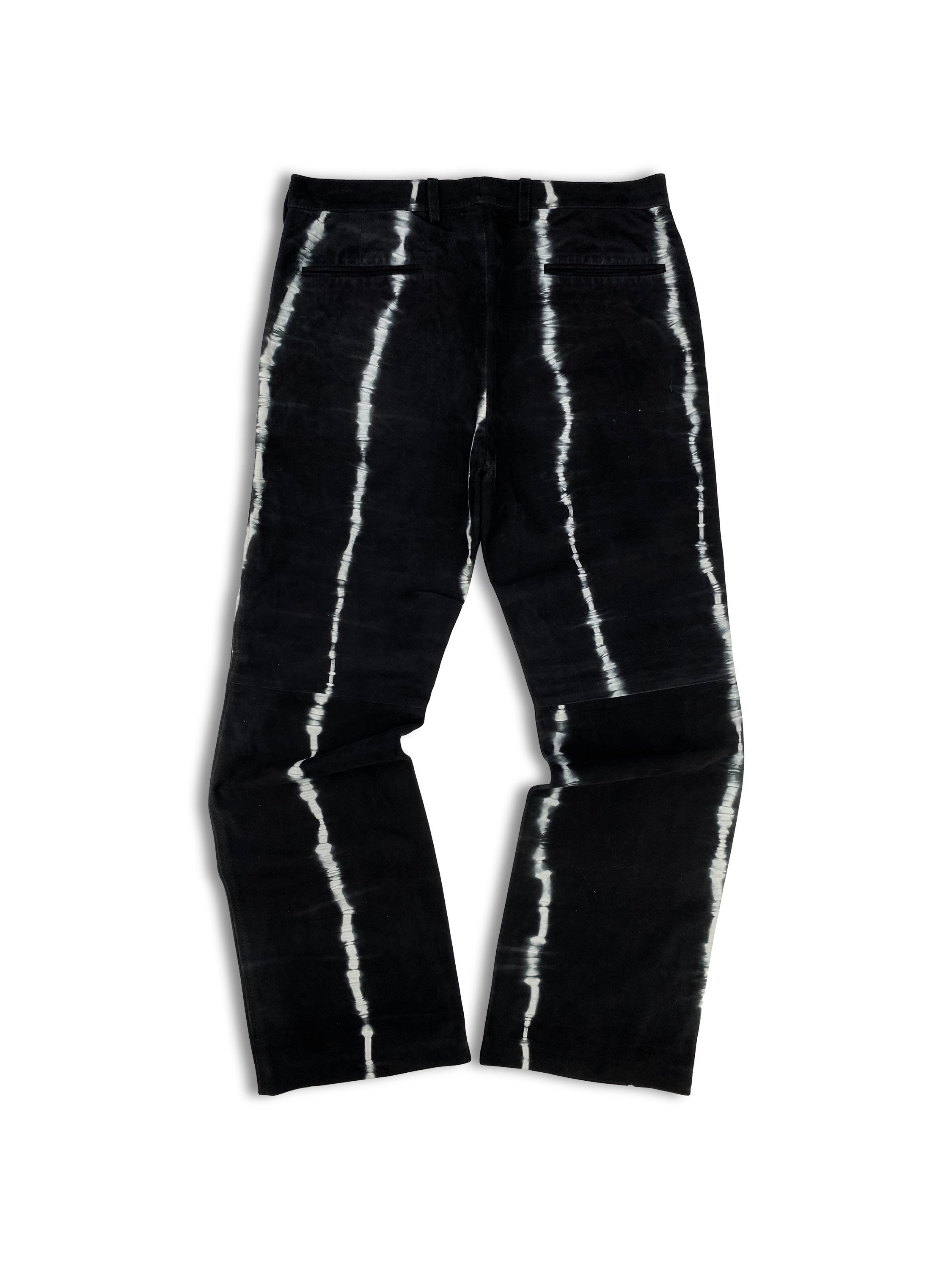 00s Dolce &amp; Gabbana Contrast Dyed Striped Suede Pants