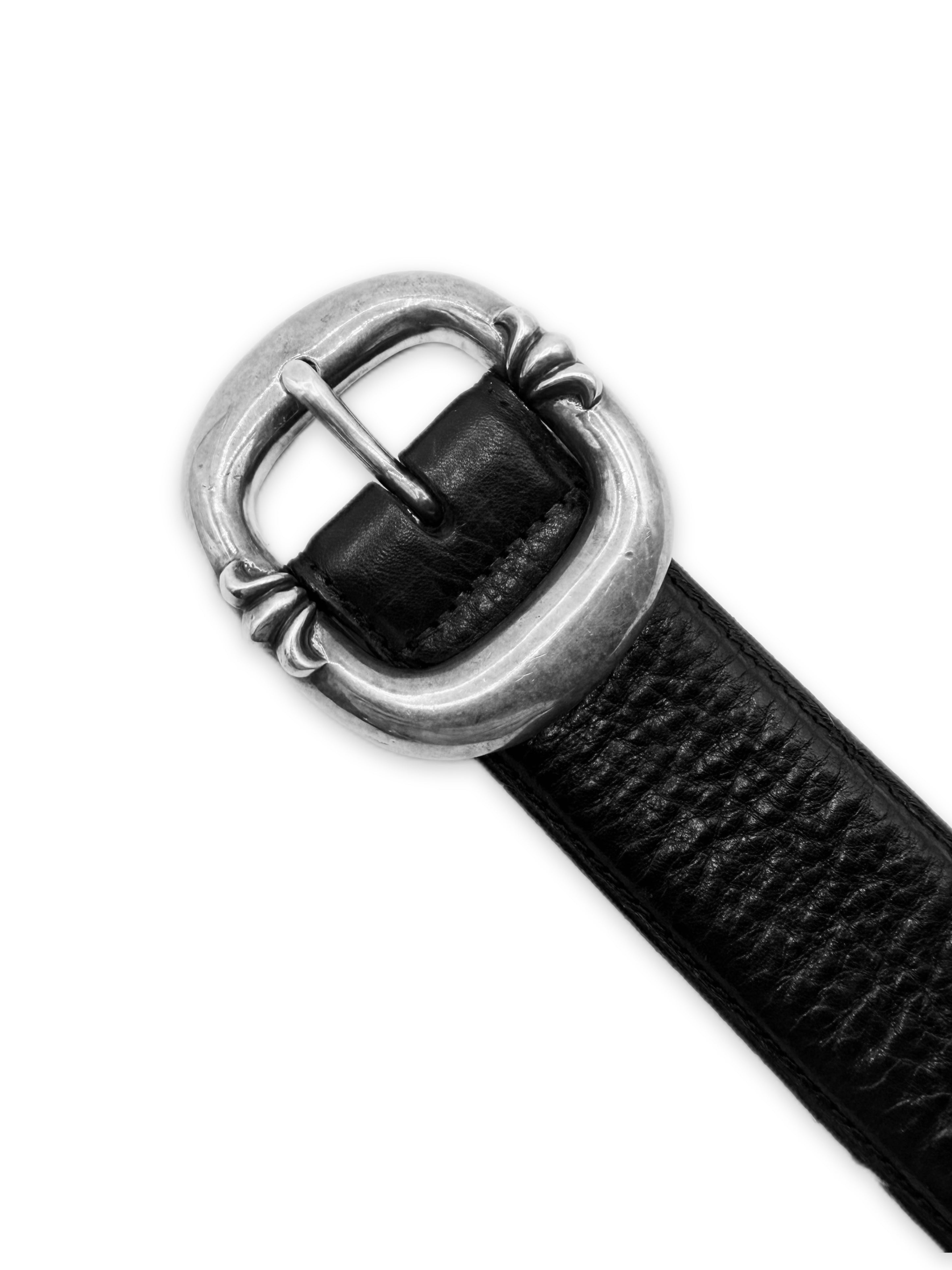 Chrome Hearts ‘Gunslinger’ .925 Silver Black Leather Belt
