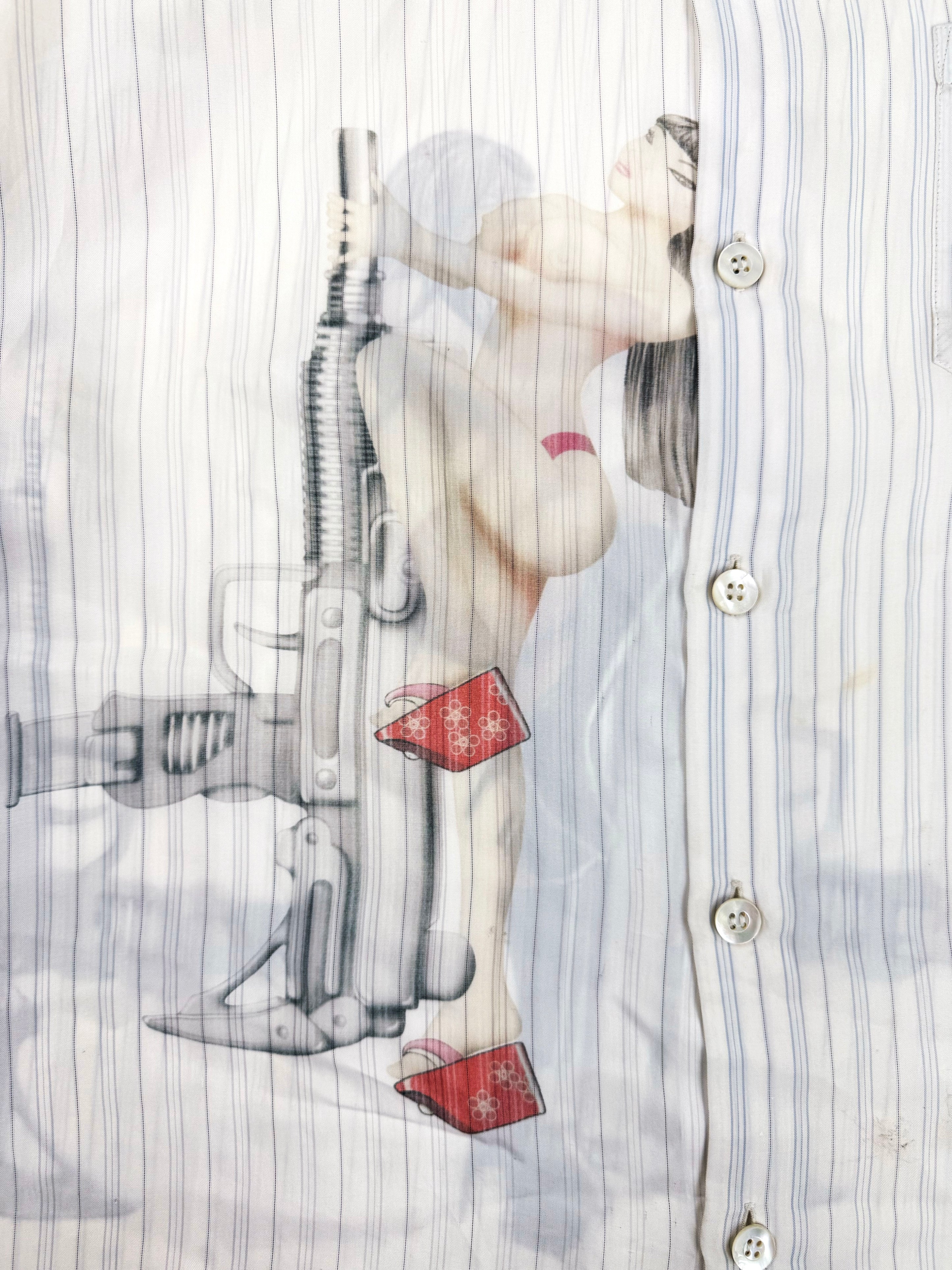 AW08 Yohji Yamamoto x Justin Davis Y’s Pin Up Uzi Button Up Long Sleeve Shirt
