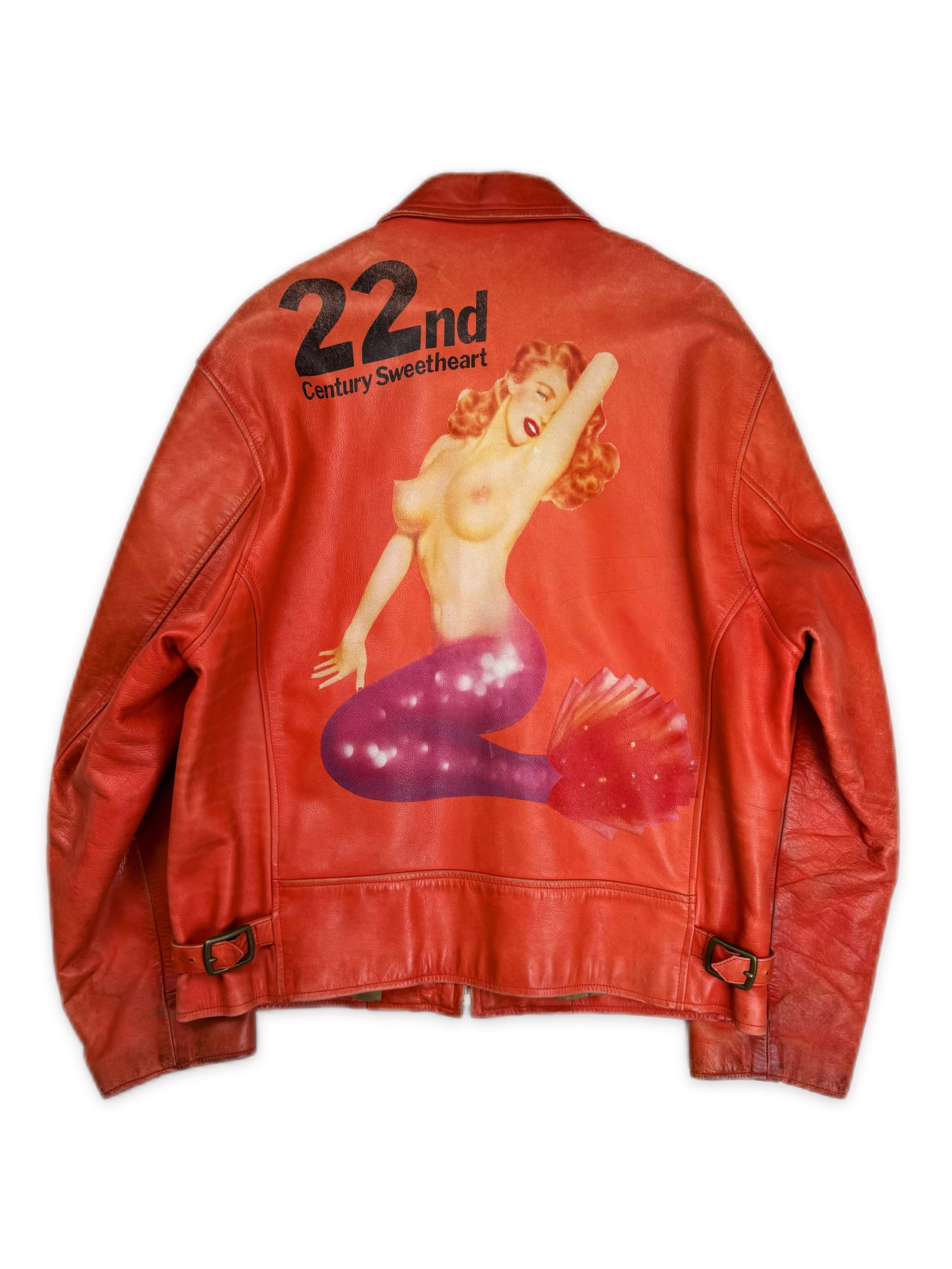 AW91 Yohji Yamamoto Homme 6.1 The Men Mermaid Pin Up Leather Jacket