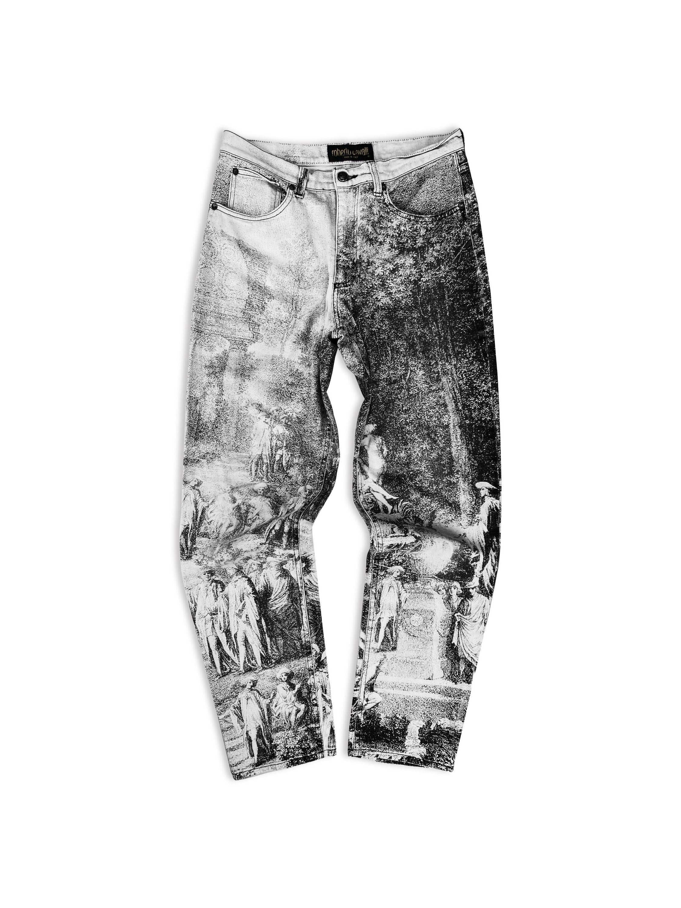 AW94 Roberto Cavalli ‘Renaissance’ Painting Landscape Denim