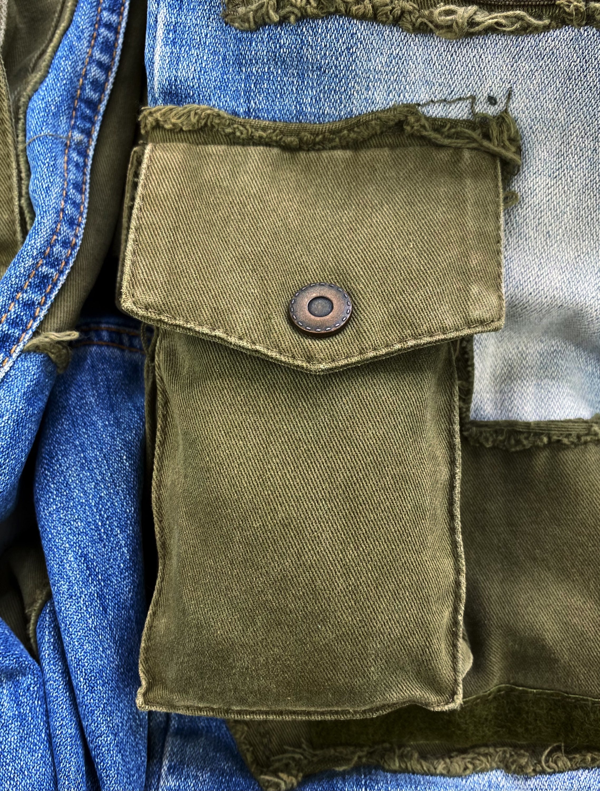 AW05 Dolce & Gabbana Multi Pocket 3D Rebuild Cargo Denim