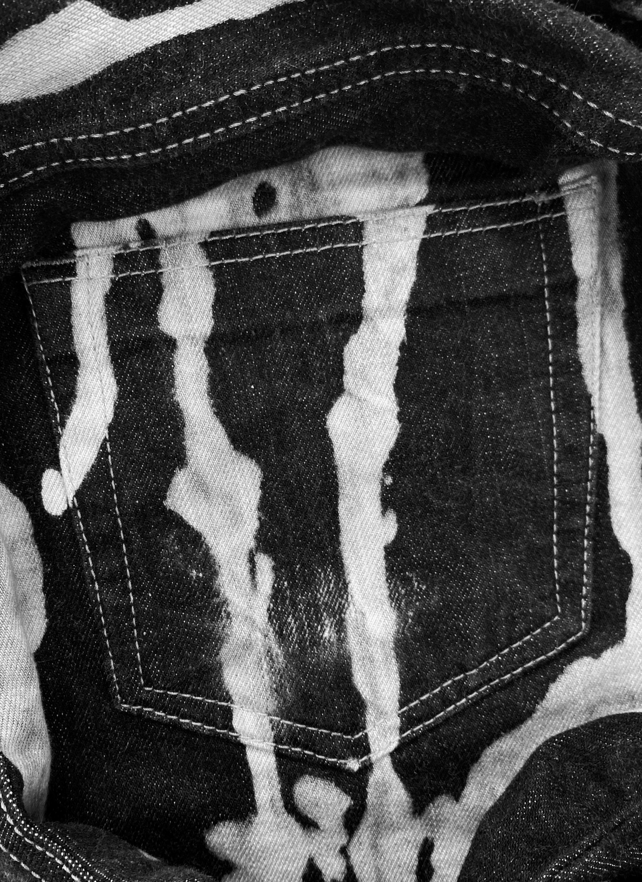 SS16 RICK OWENS 'VOMIT' MASTODON BLEACH DETROIT CUT DENIM