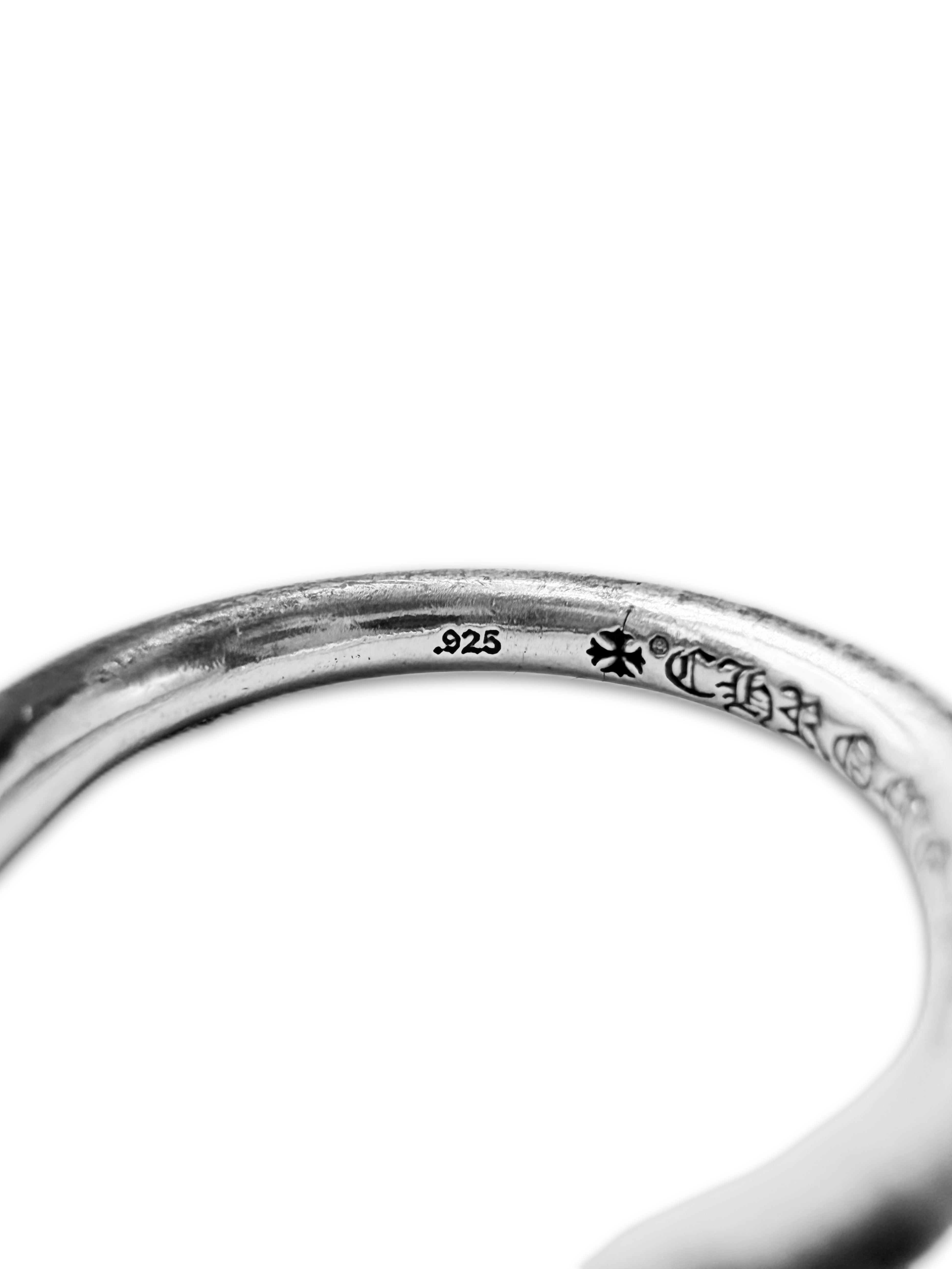 Chrome Hearts Nail Flat Head Plus Motif .925 Silver Ring