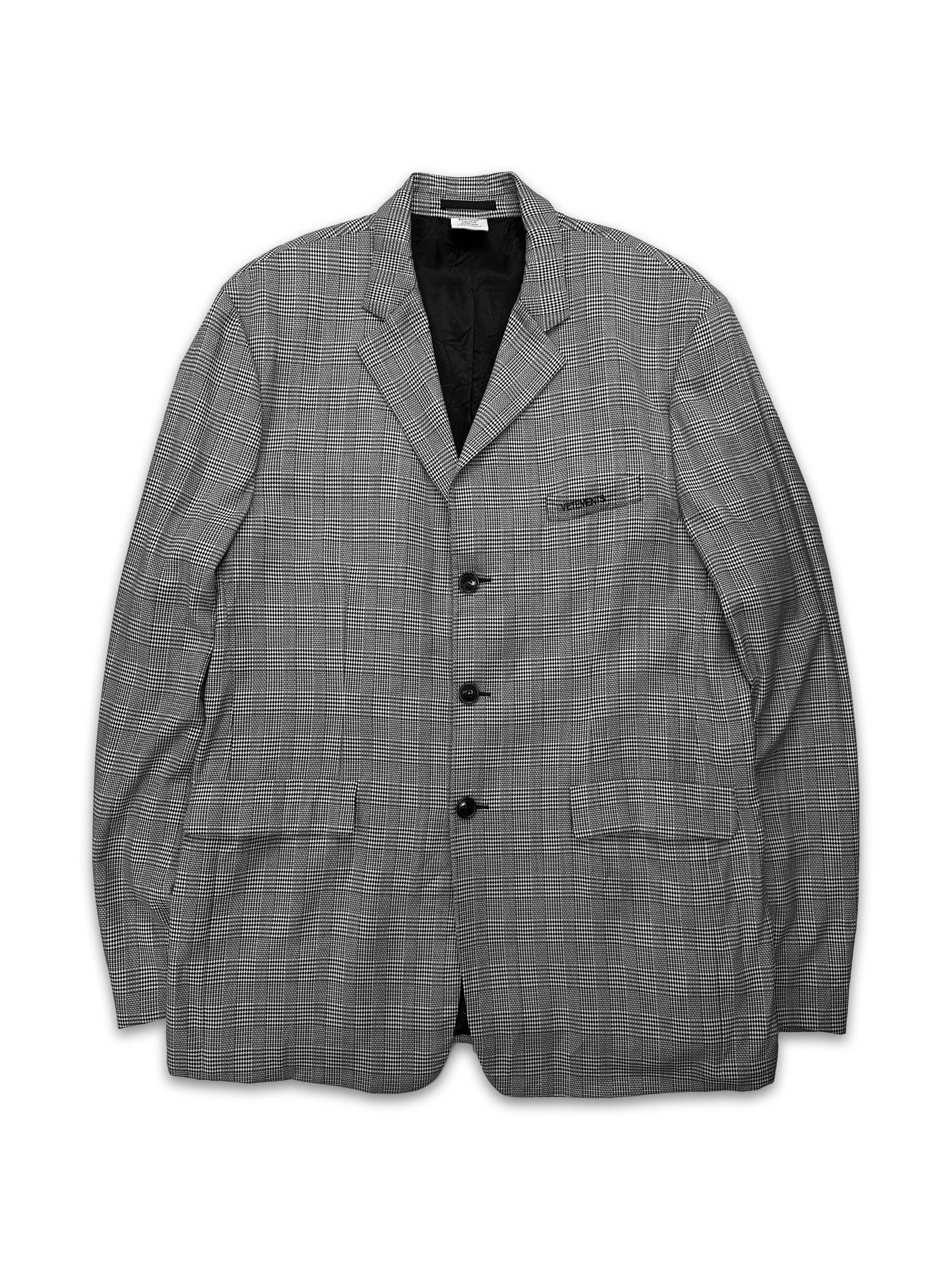 AW19 Vêtements ‘Houndstooth’ Double Breasted Suit Jacket
