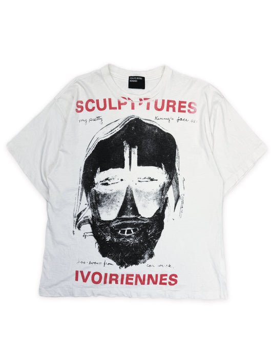 Enfants Riches Deprimes ‘Sculptures Ivoiriennes’ White Graphic T-Shirt