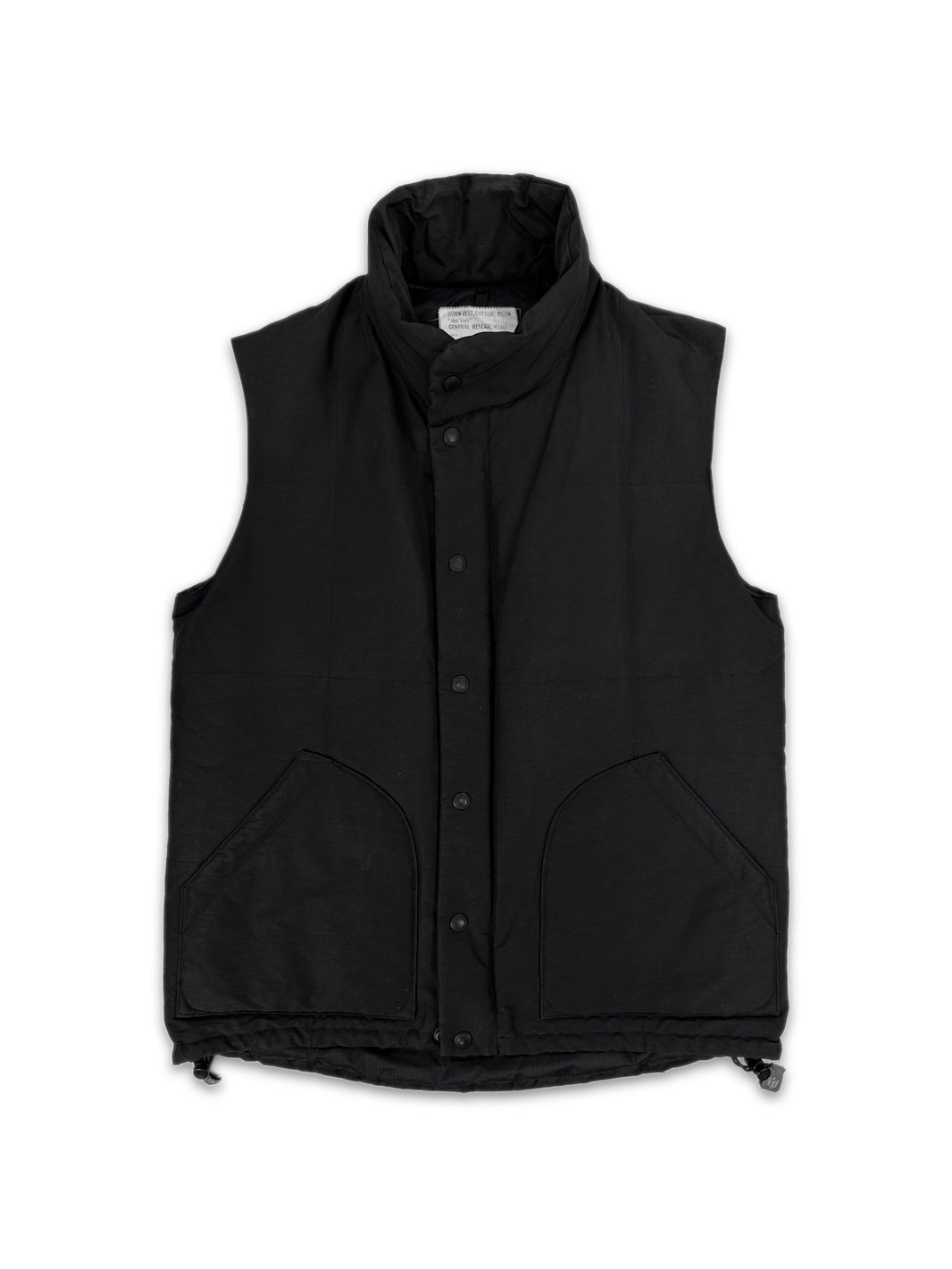 SS04 General Research Black Welt Pocket Puffer Vest