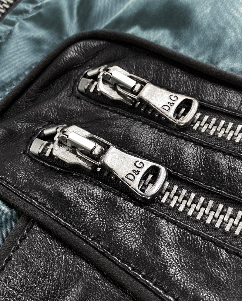 Dolce & Gabbana Multi-zip Lamb Skin Jacket