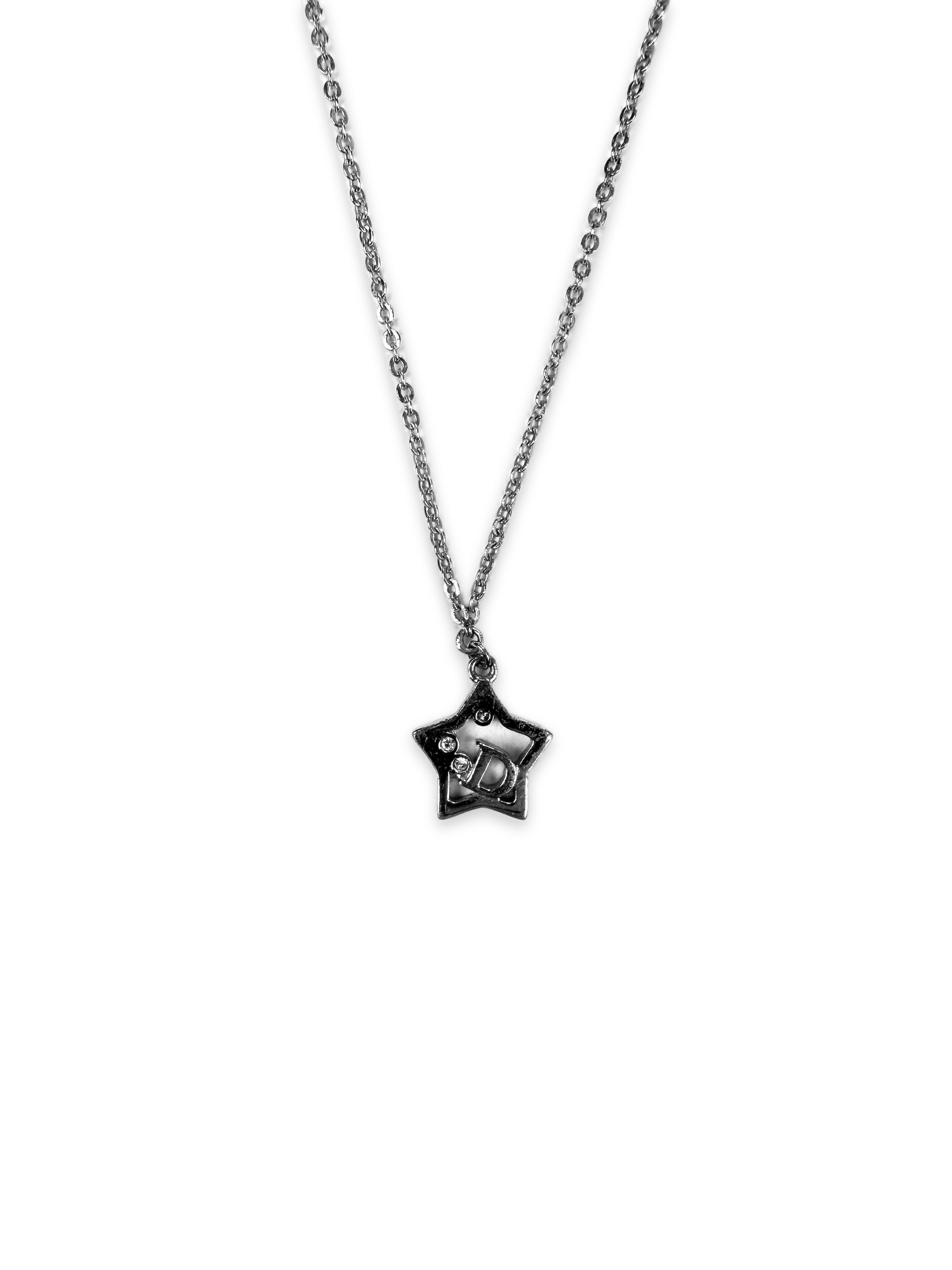00s Dior Star Motif Silver Necklace