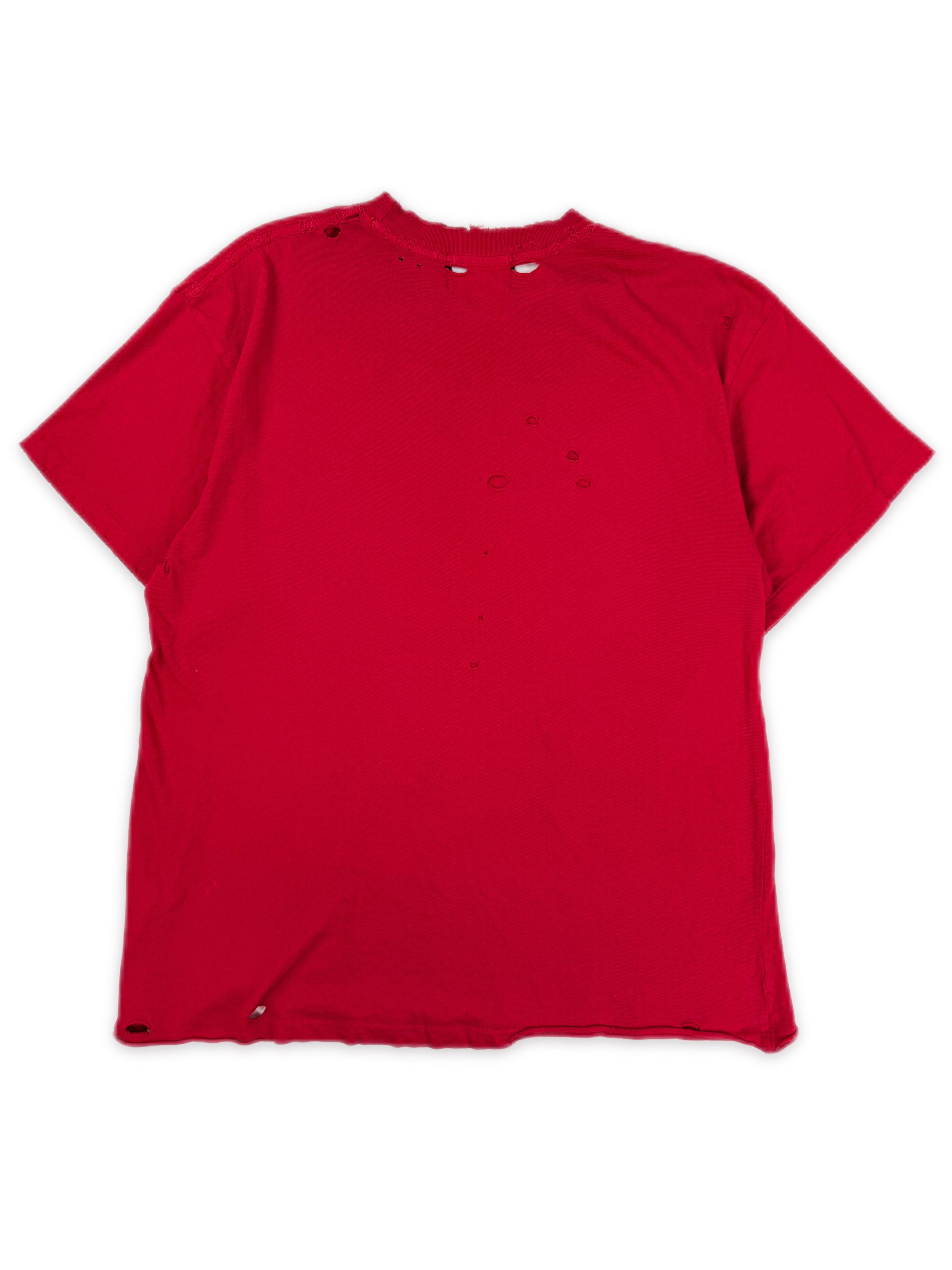 Enfants Riches Deprimes Red Logo Distressed T-Shirt