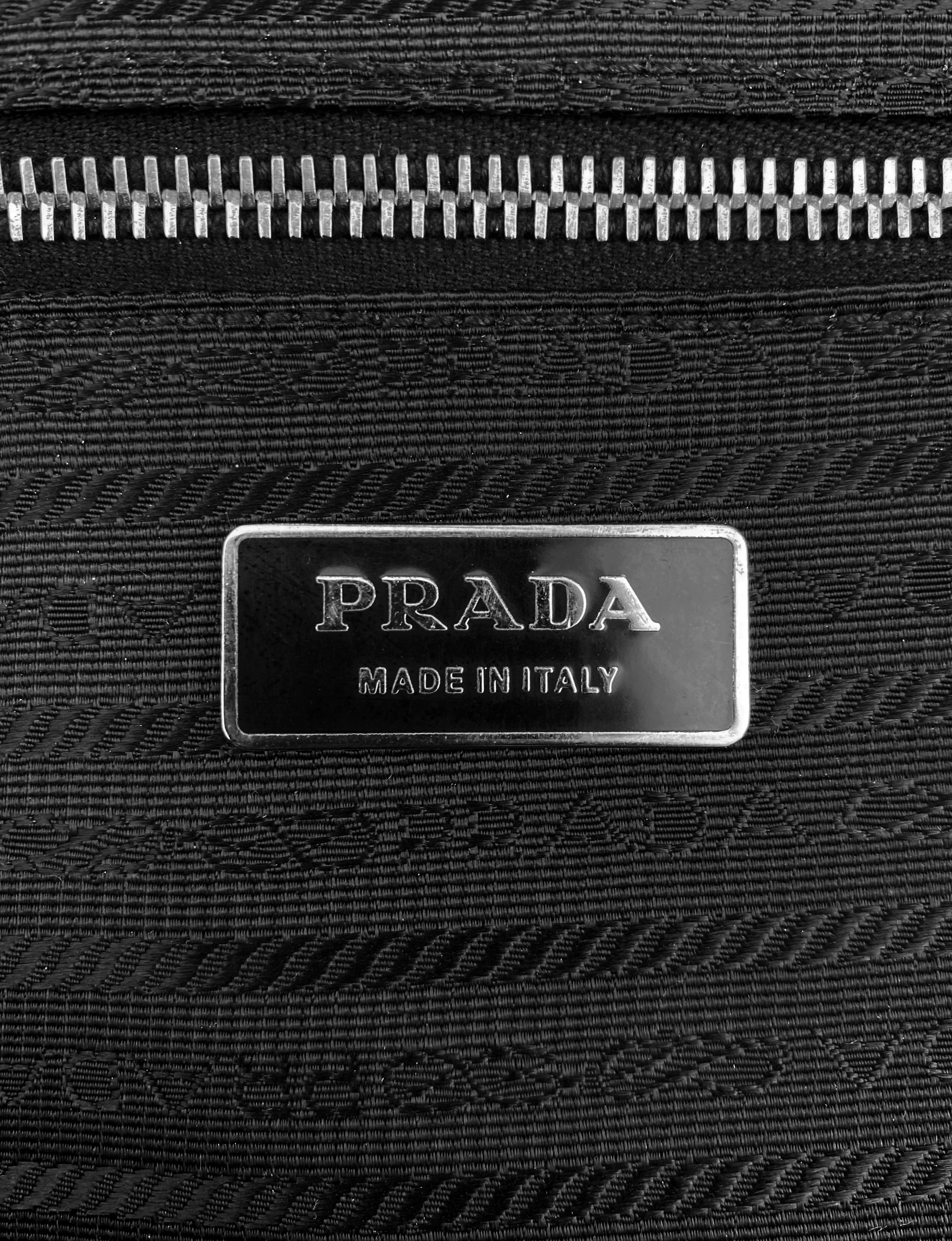Prada Nylon Adjustable Multi-Pocket Metallic Suitcase