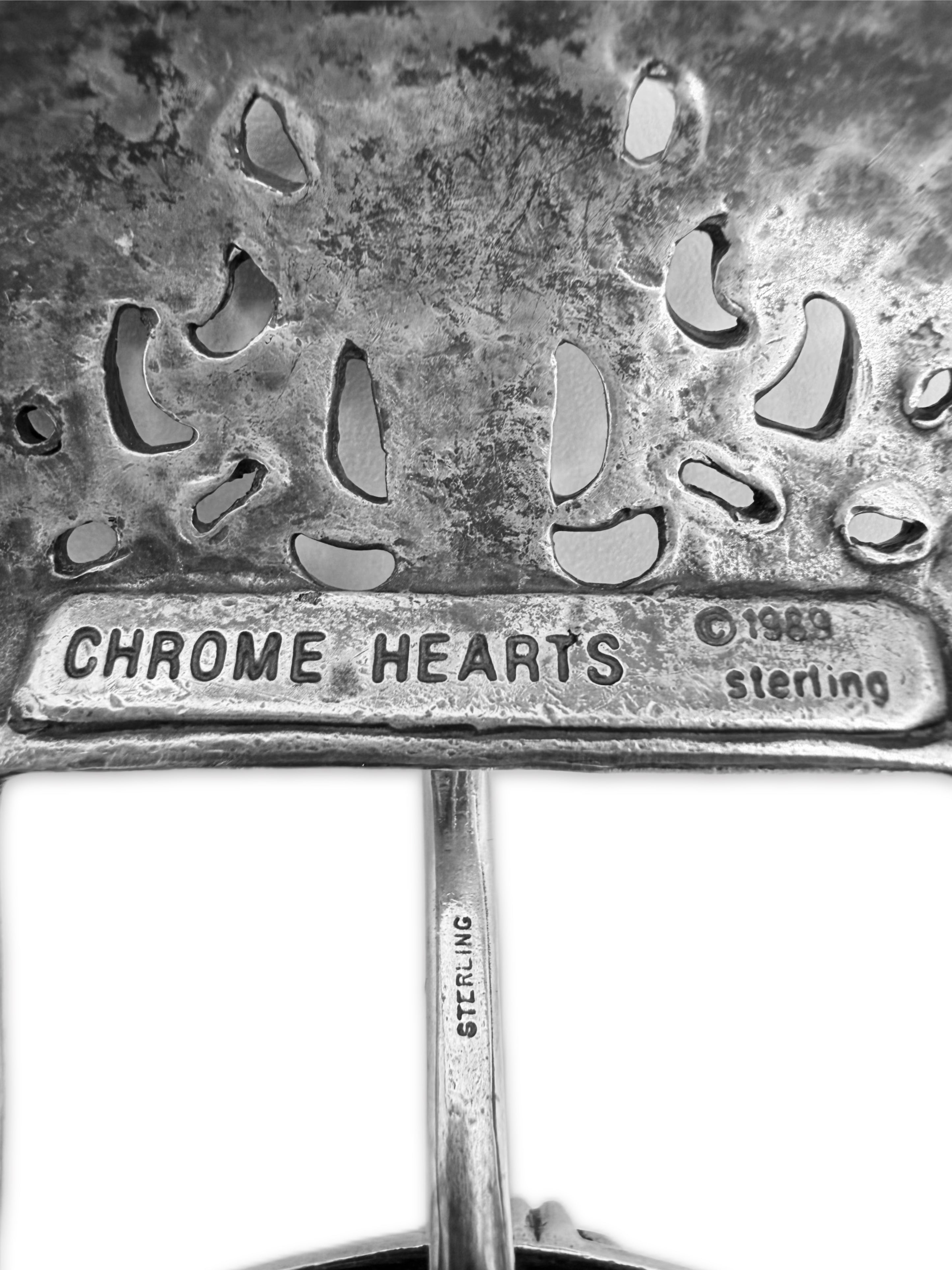 Chrome Hearts 3 Piece Western .925 Silver Leather Belt