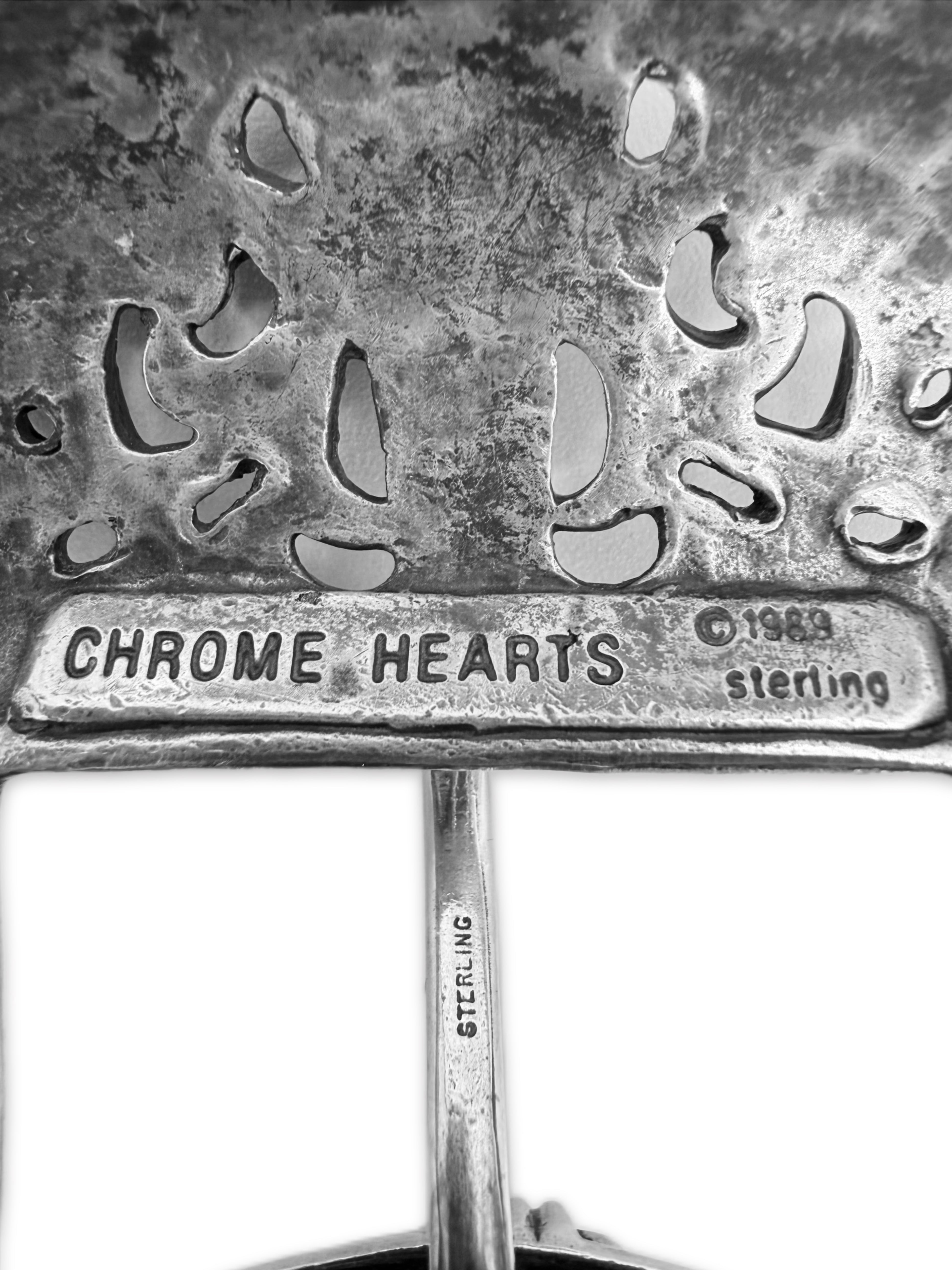 Chrome Hearts 3 Piece Western .925 Silver Leather Belt