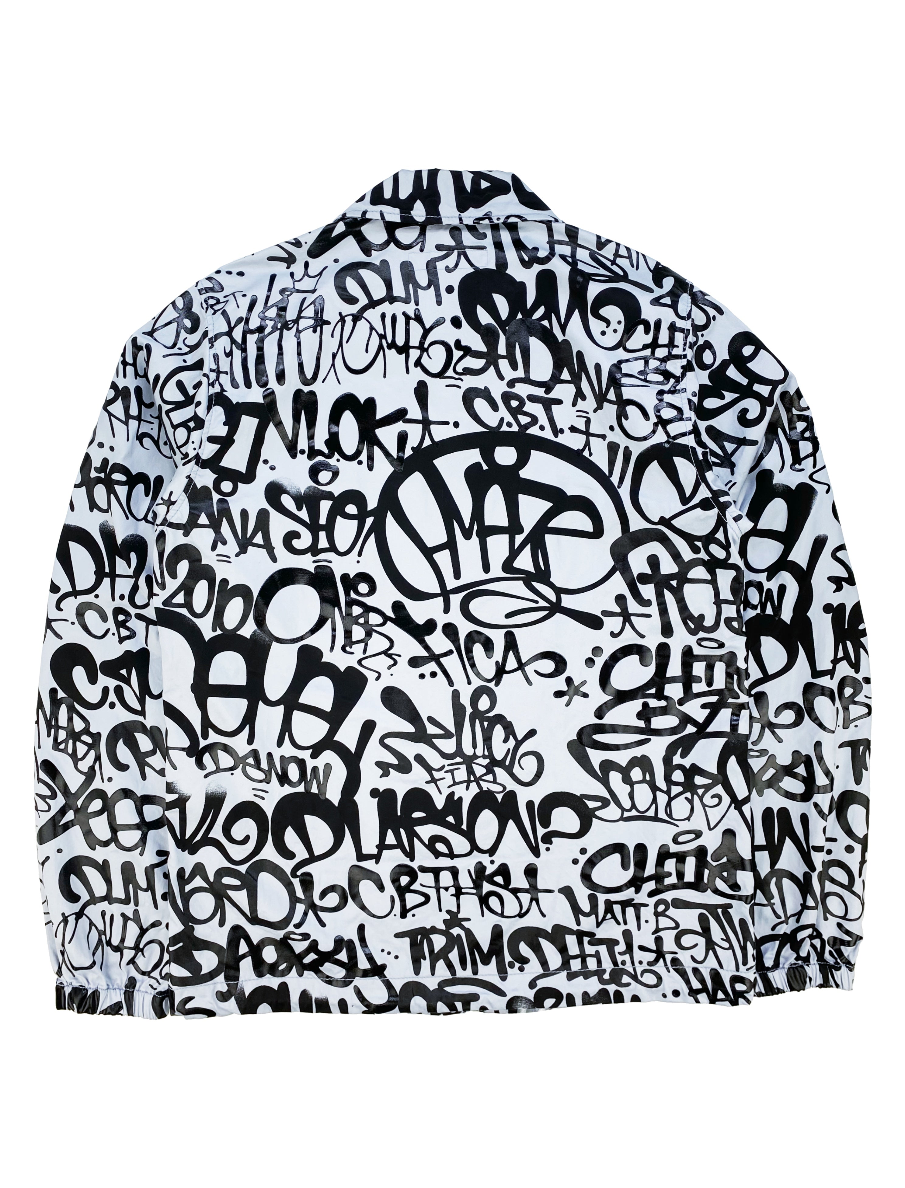 Comme Des Garçons Shirt Graffiti Full Print Collared Jacket
