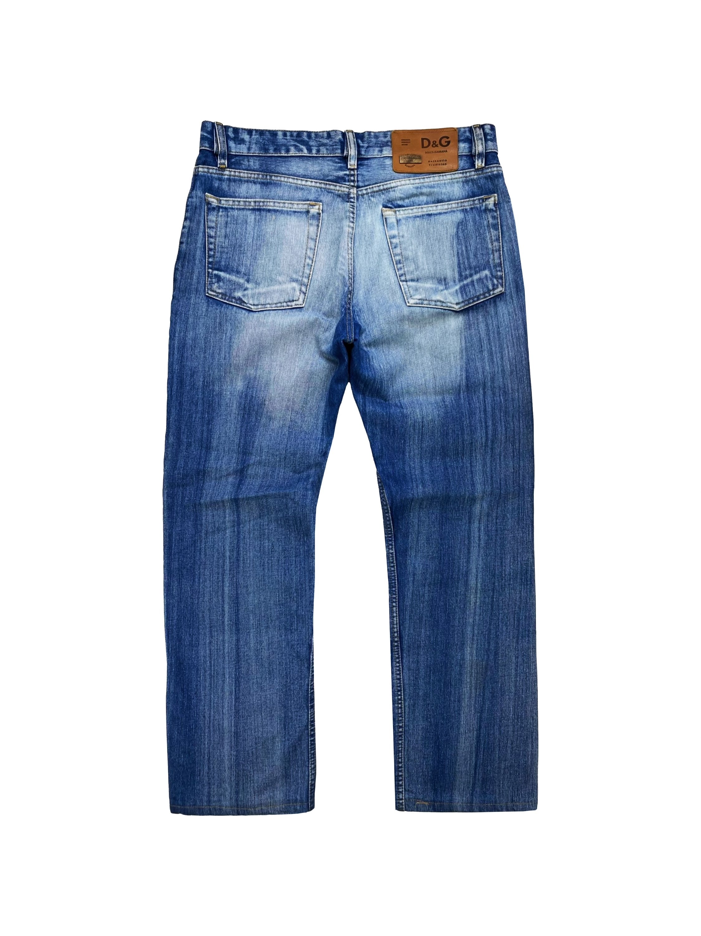 SS06 Dolce & Gabbana “Wake Up” Poem Thrashed Light Wash Denim
