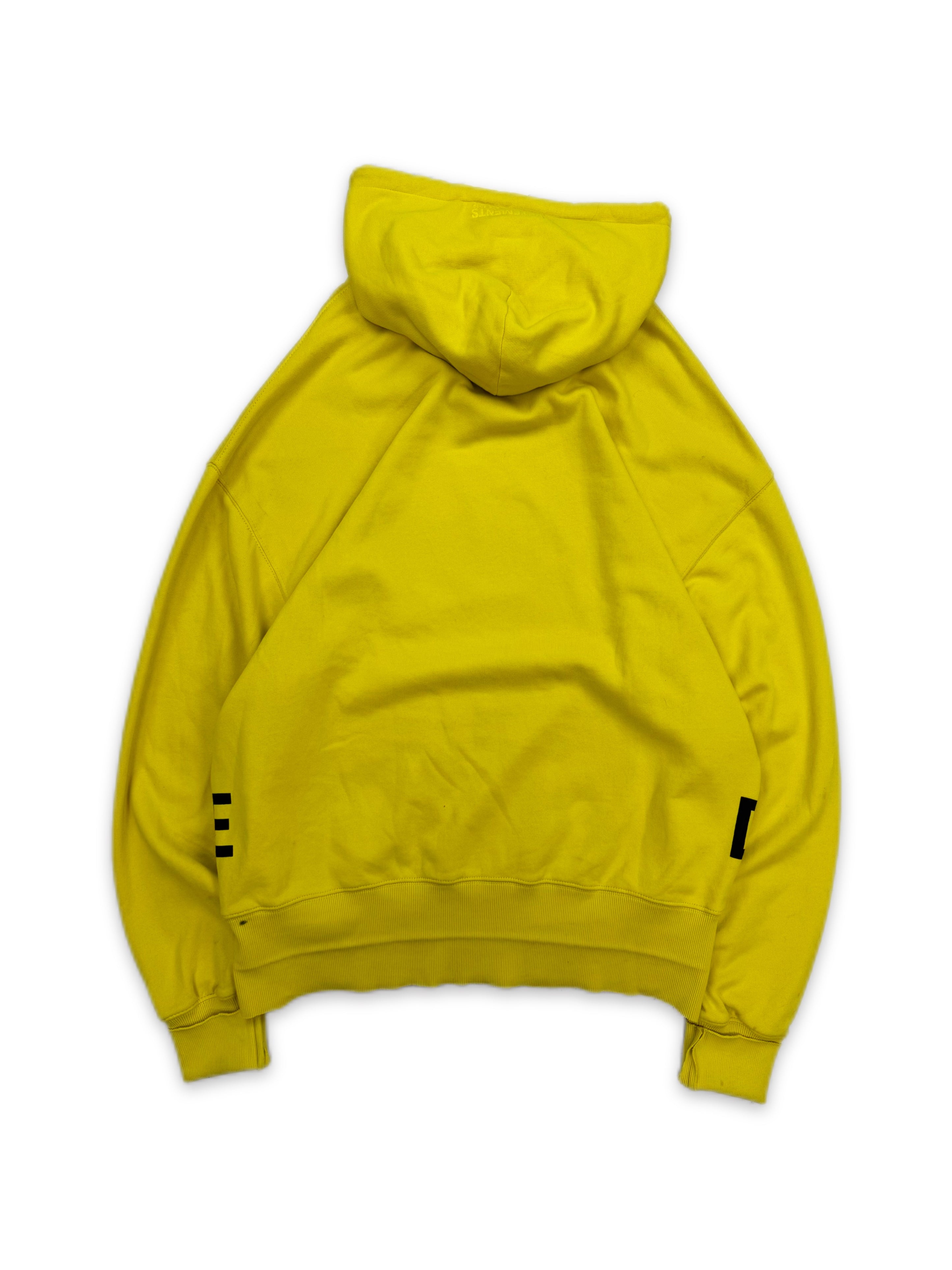 SS19 Vetements ‘Don’t Tread On Me’ Yellow Graphic Hoodie