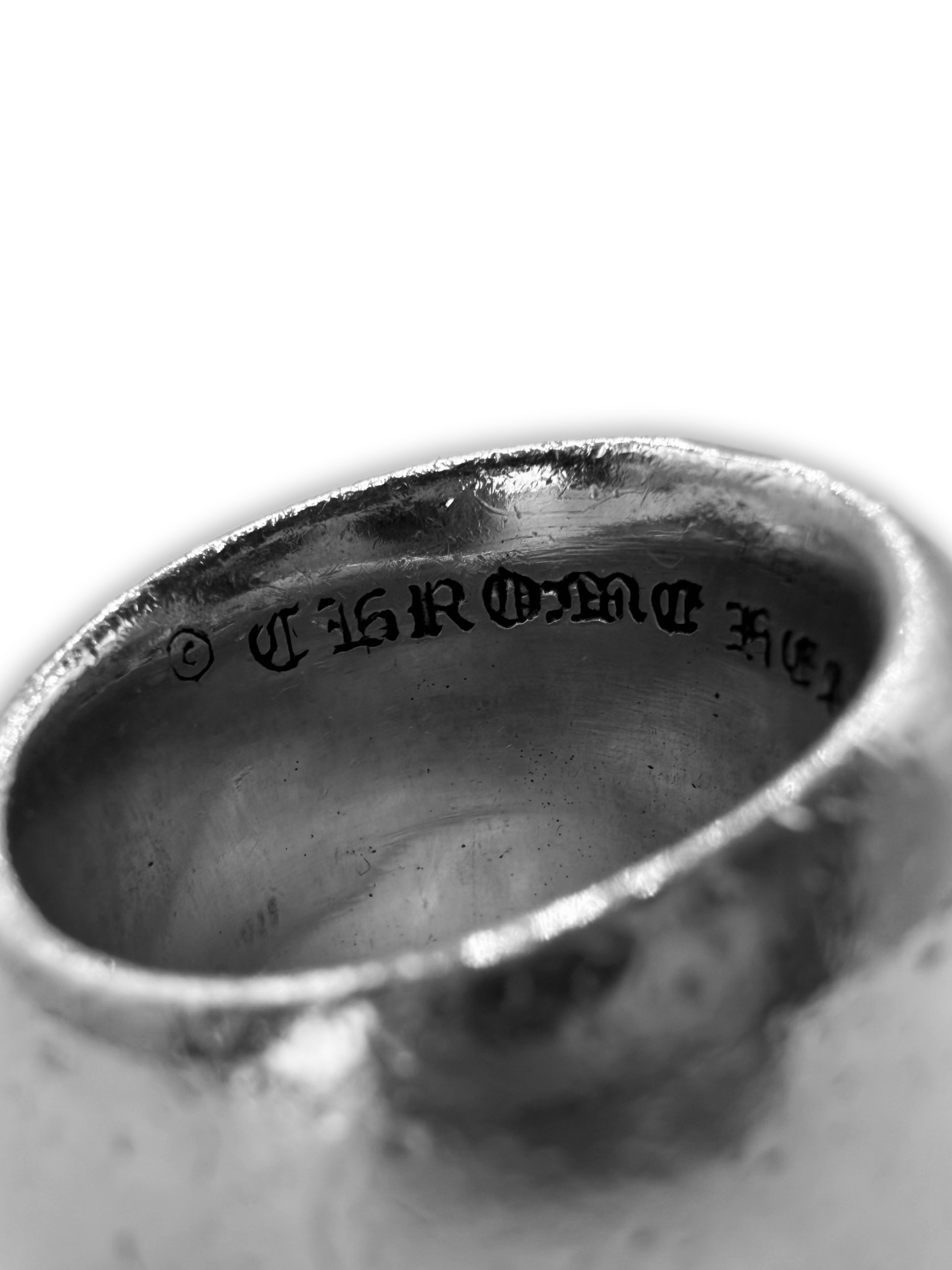 Chrome Hearts ‘Oval’ Etched .925 Silver Ring