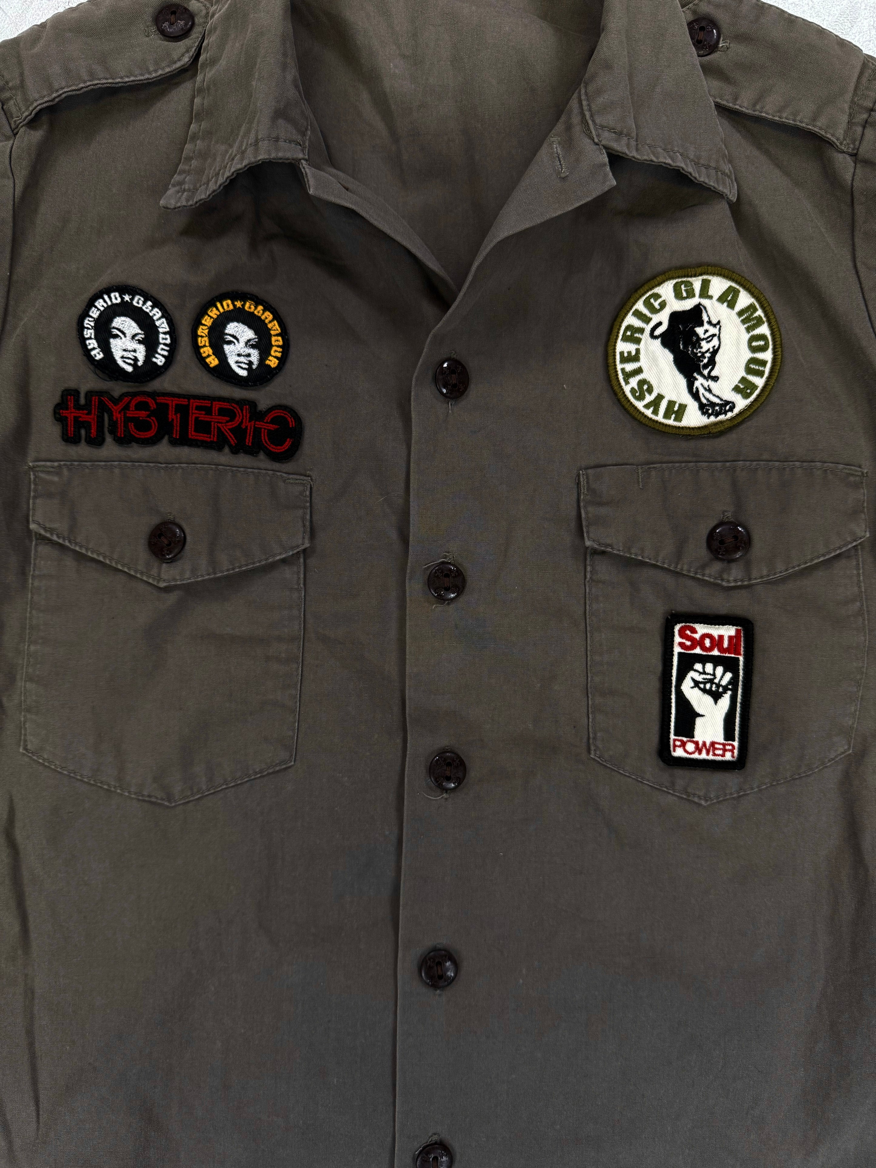 Hysteric Glamour ‘Show Girl’ Patched Short Sleeve Collared Shirt