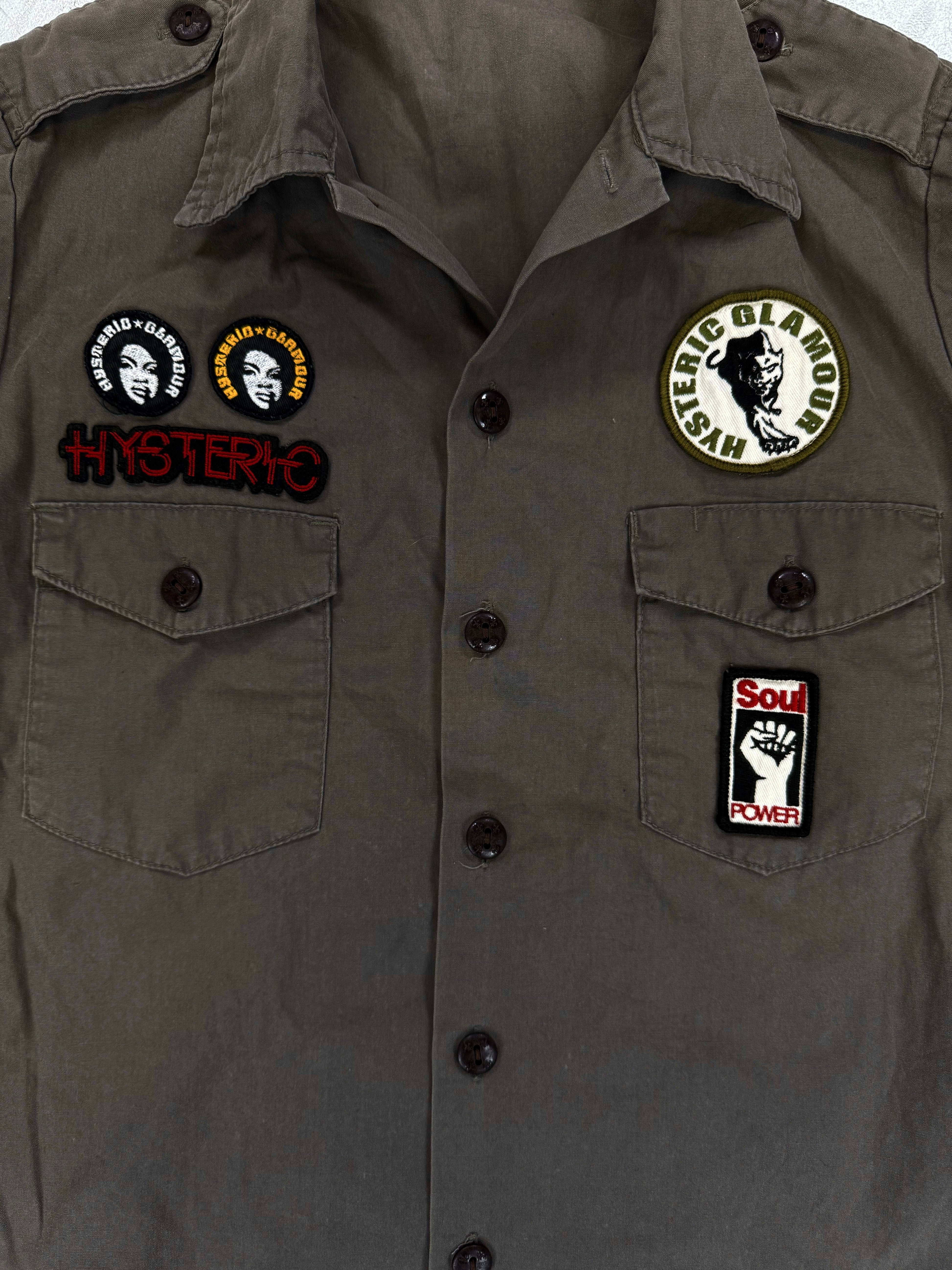 Hysteric Glamour ‘Show Girl’ Patched Short Sleeve Collared Shirt