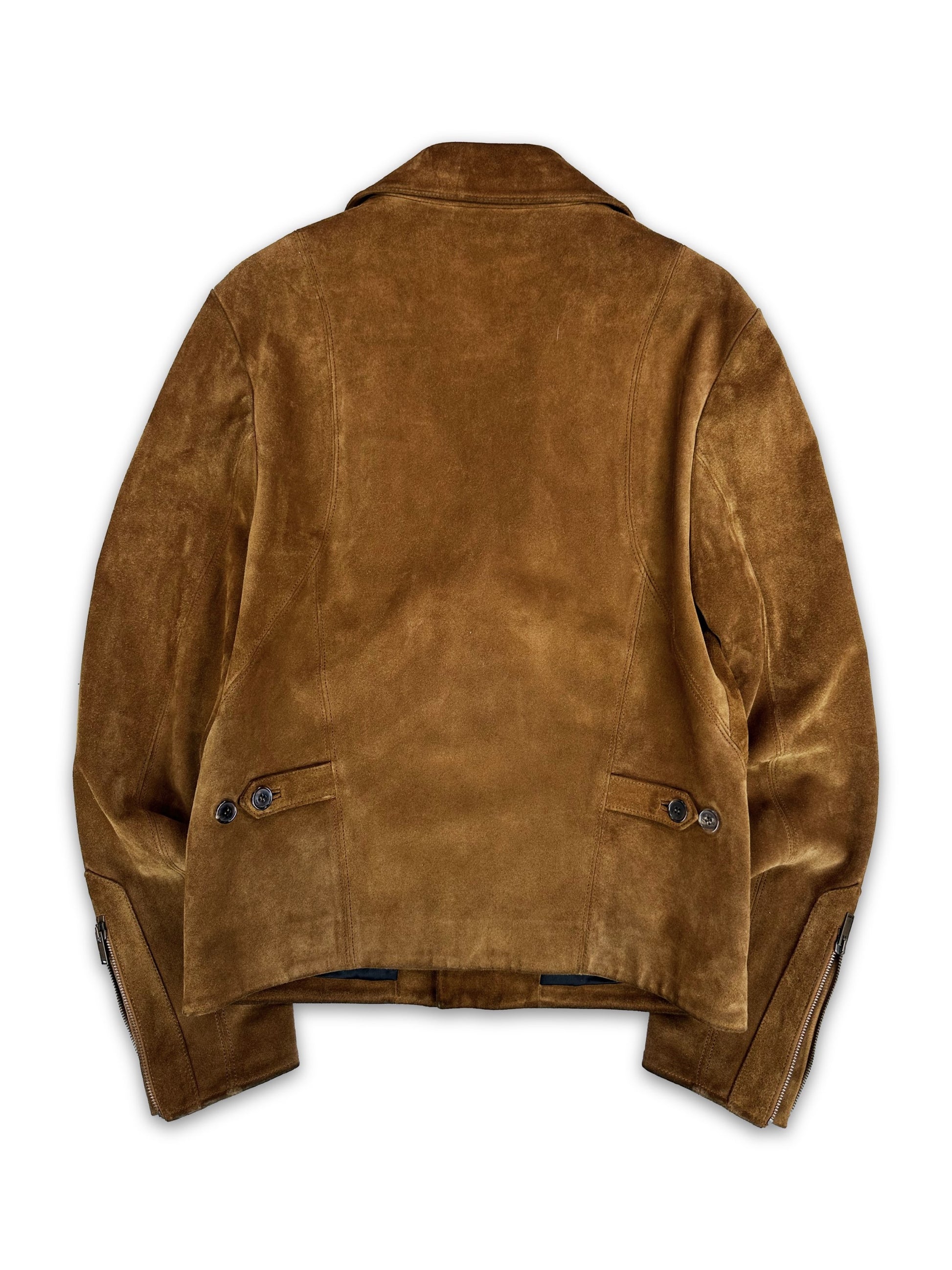 SS20 Saint Laurent Paris Suede ‘Carved’ Multi Pocket Jacket