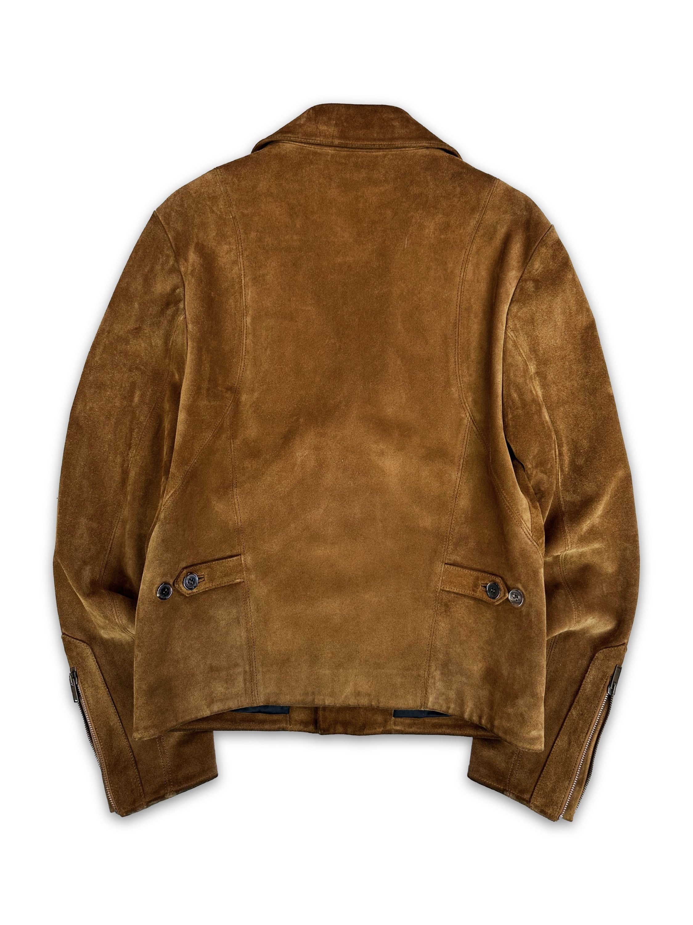 SS20 Saint Laurent Paris Suede ‘Carved’ Multi Pocket Jacket