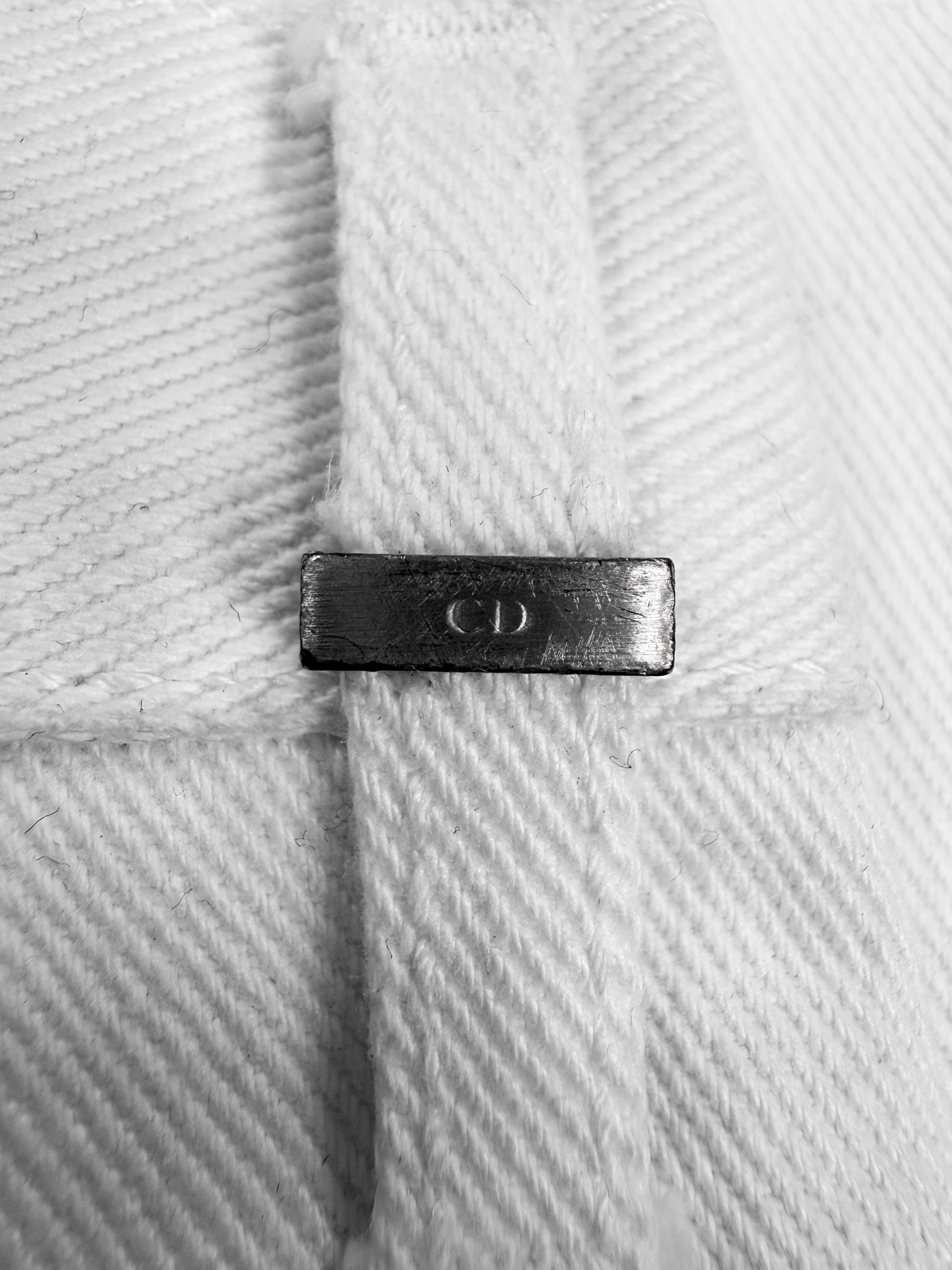 00s Dior by Hedi Slimane White Slim Cut Denim