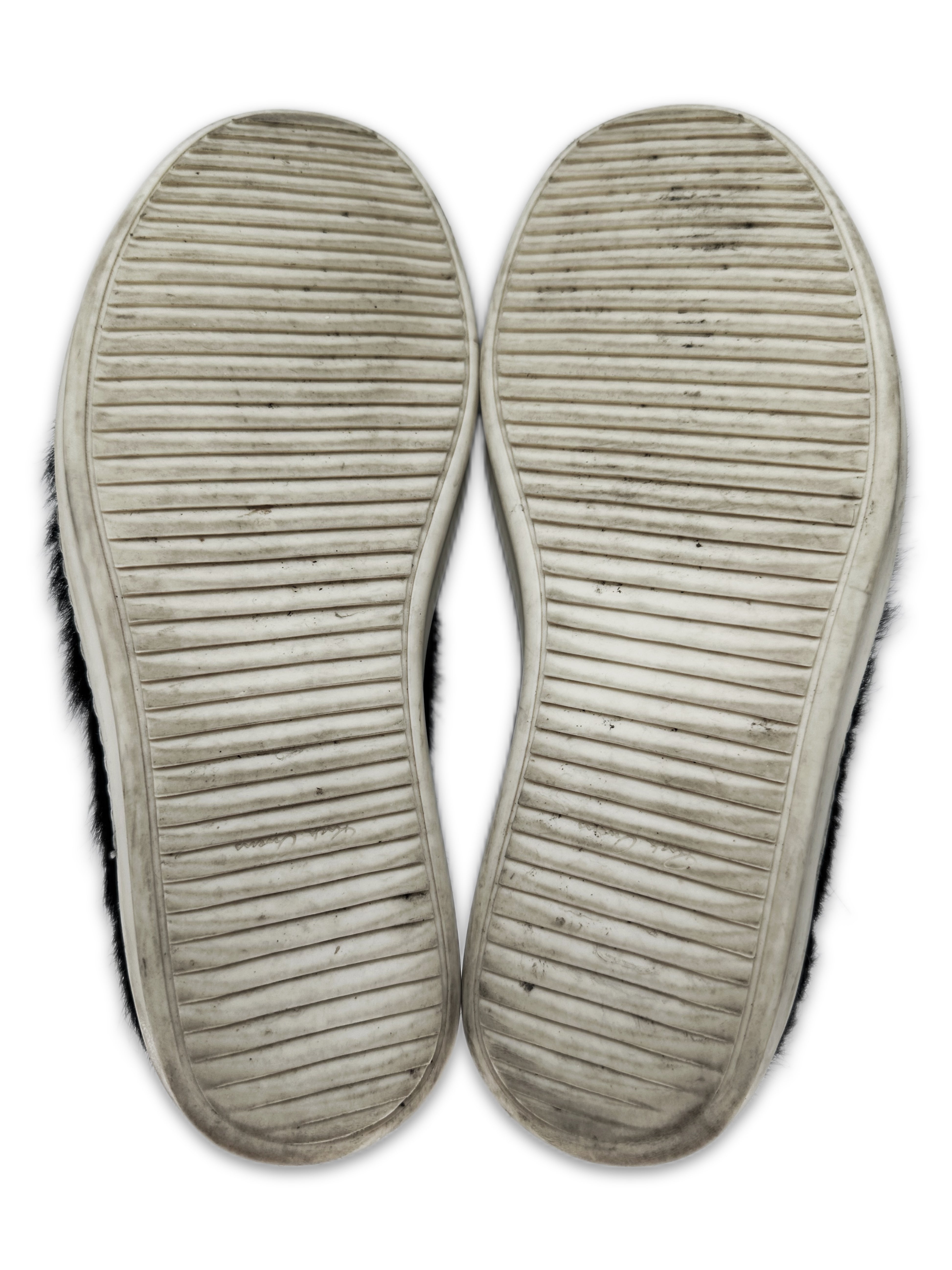 Rick Owens Pony Hair Black ‘Vans’ Low-top Sneakers
