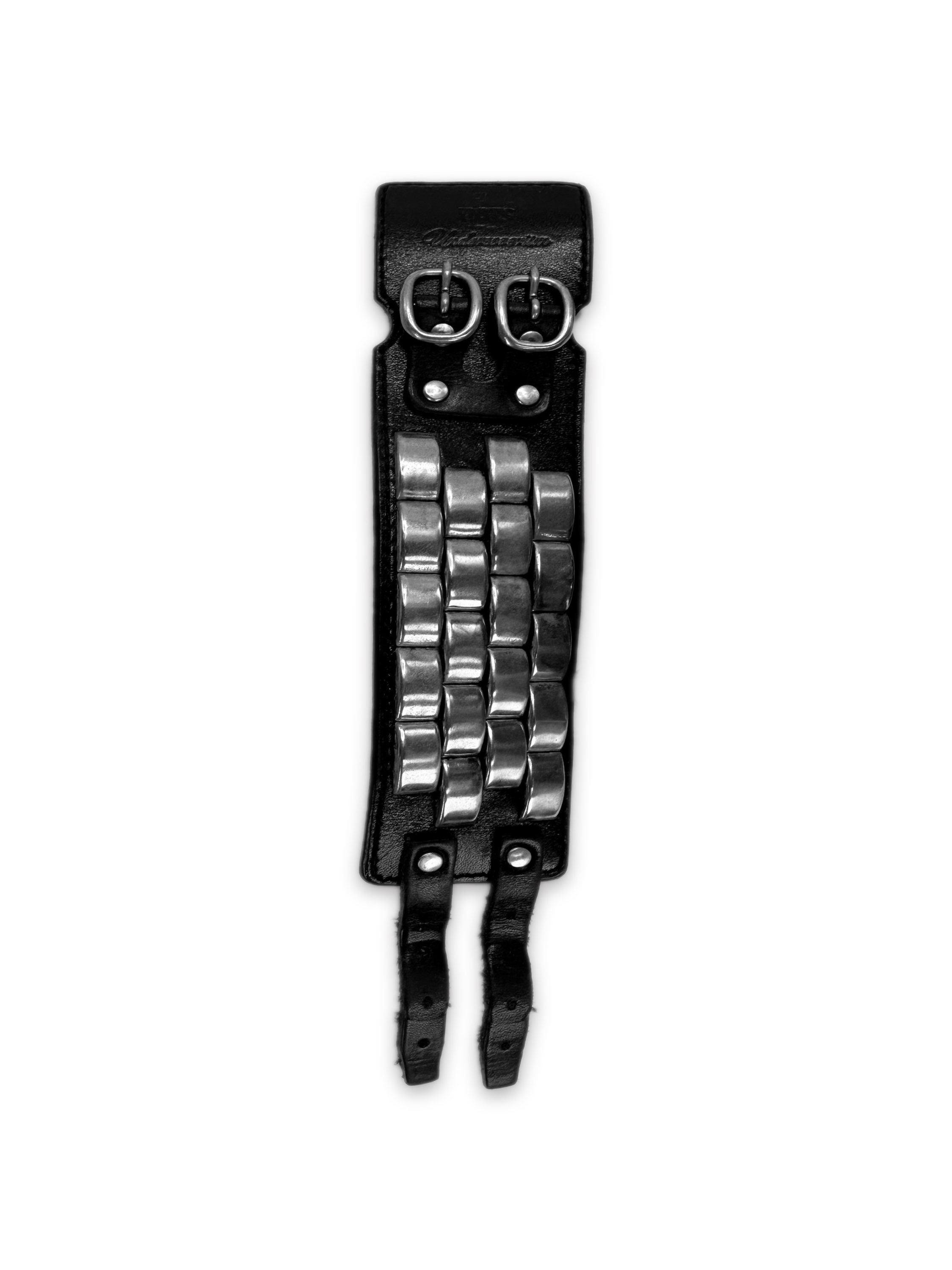 AW08 Undercover x Rats Studded Black Leather Belted Bracelet