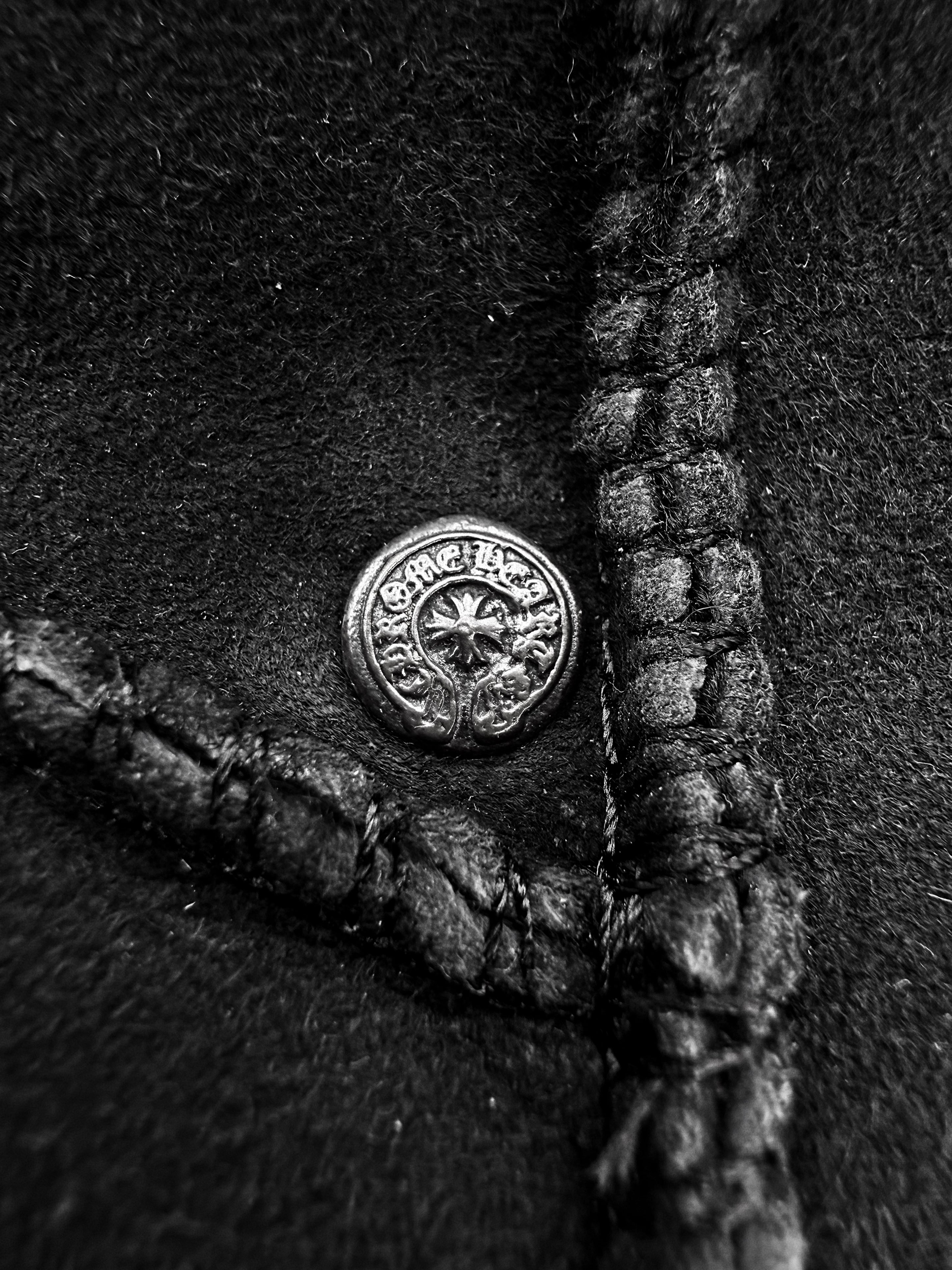 Chrome Hearts x Uggs Suede Fur Lined .925 Silver Cross Boots