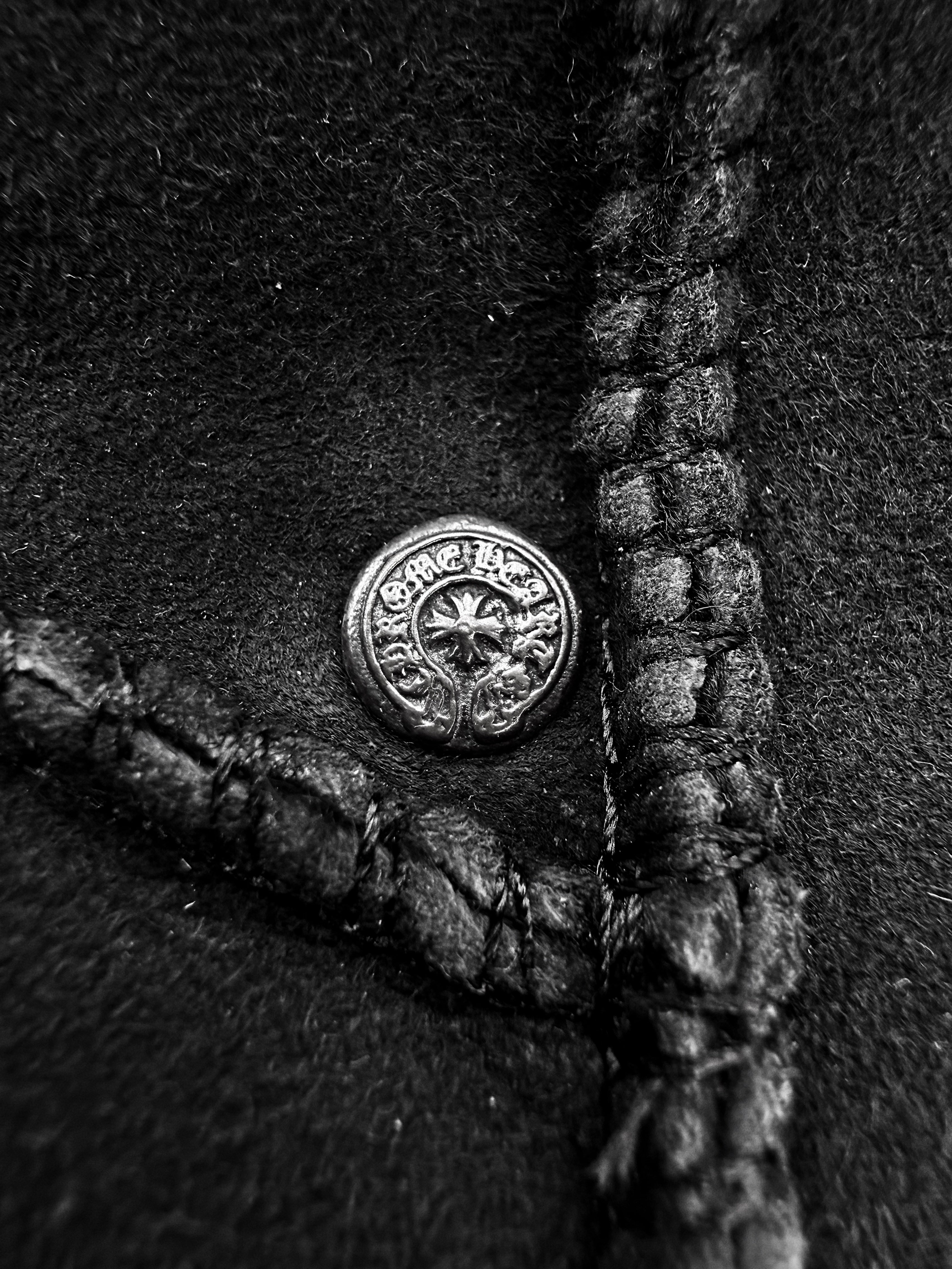Chrome Hearts x Uggs Suede Fur Lined .925 Silver Cross Boots
