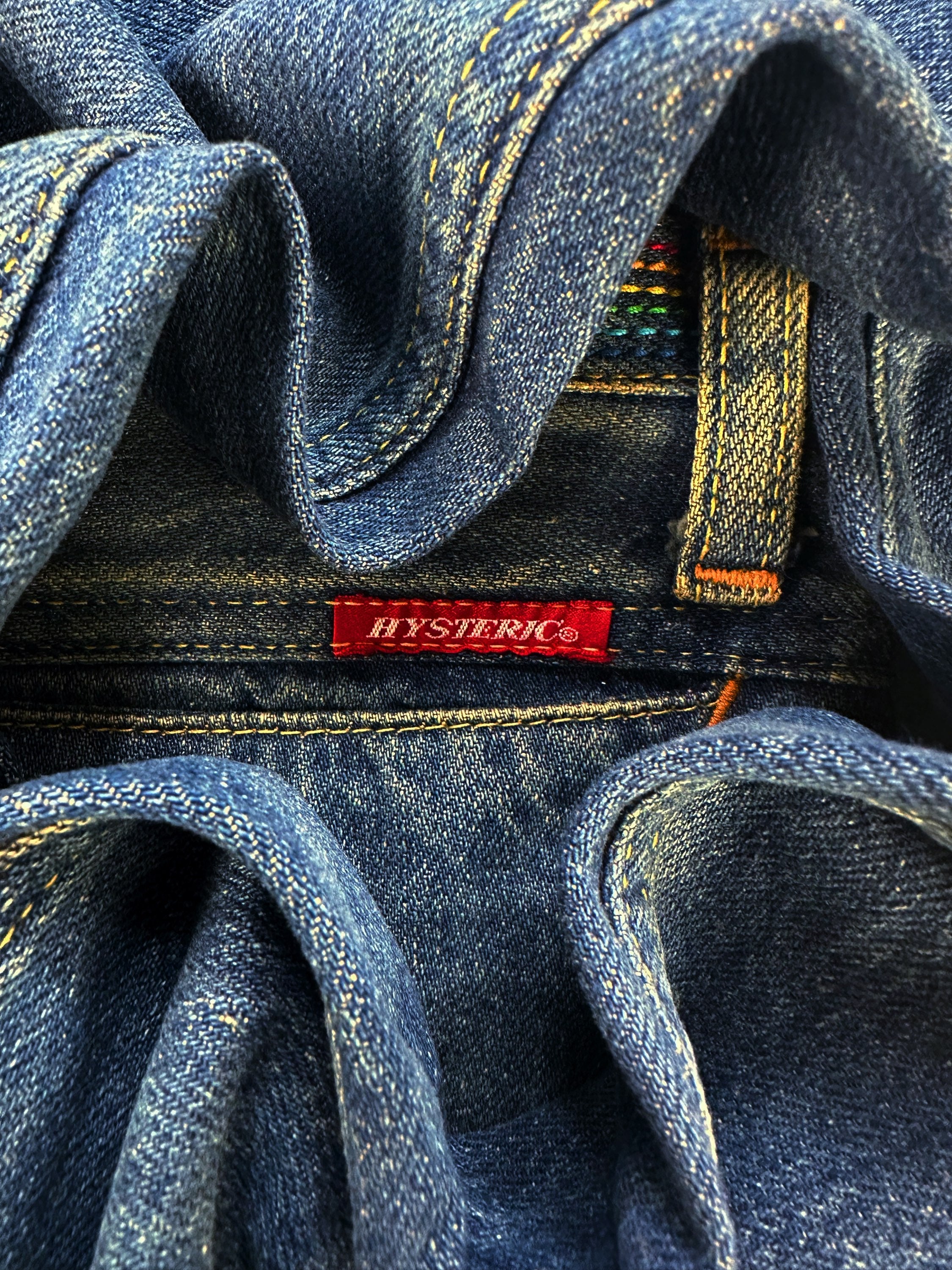 Hysteric Glamour ‘Rainbow’ Embroidered Flared Denim