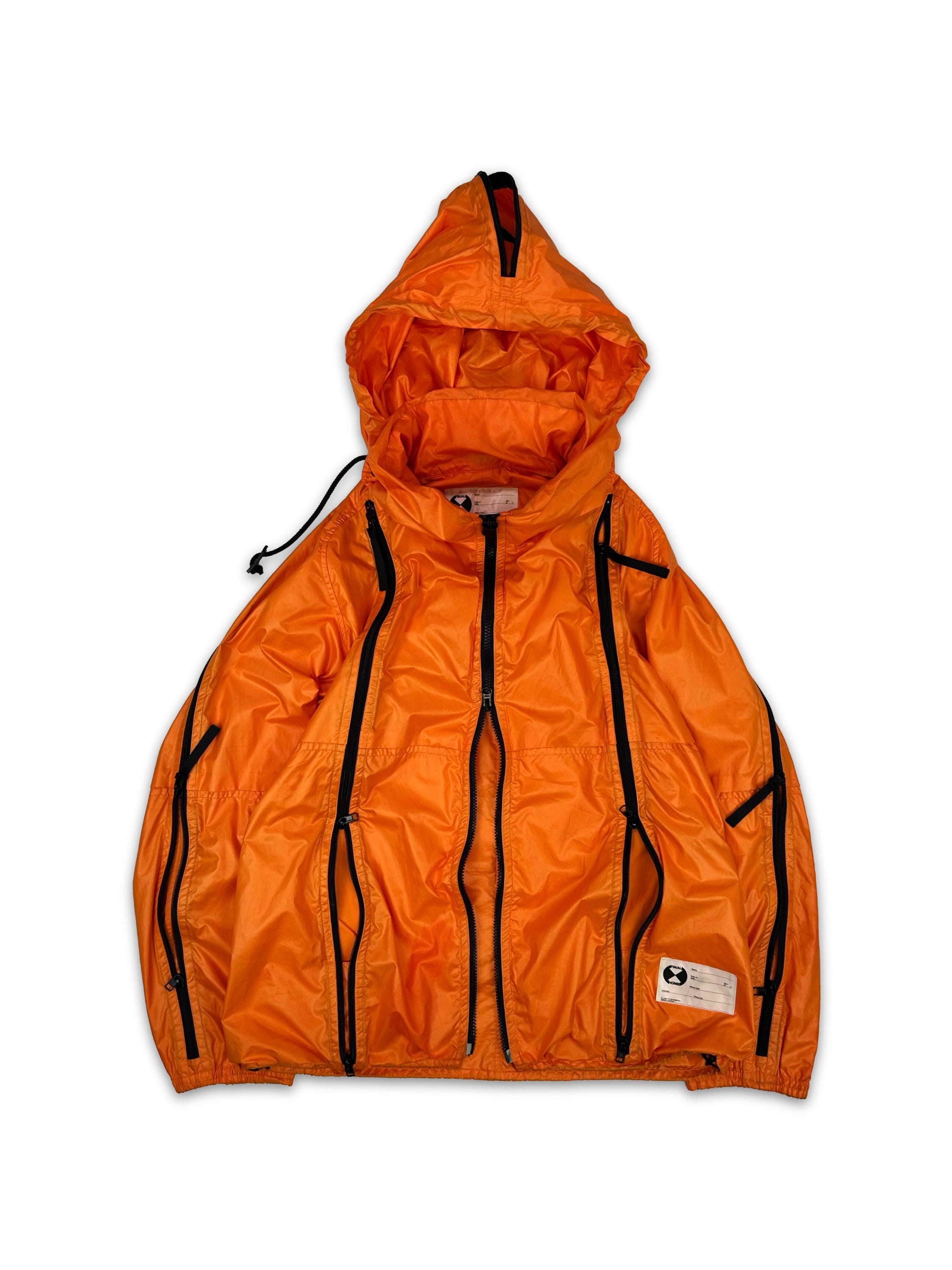 90S FINAL HOME 'SURVIVAL' MULTI ZIP ORANGE CARGO JACKET