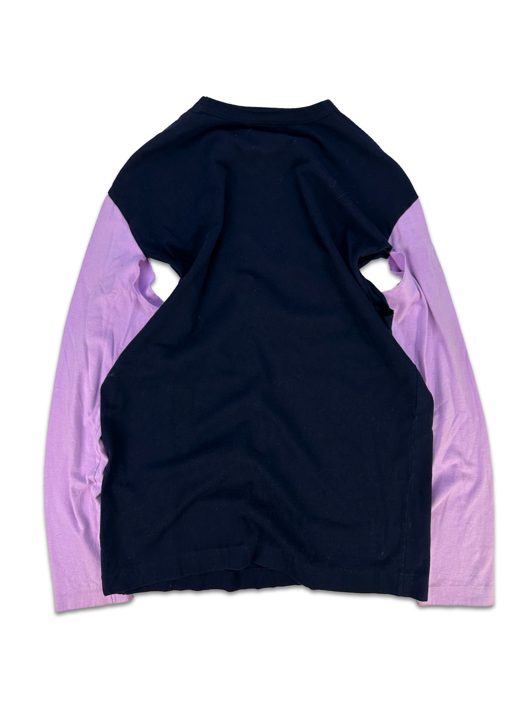 SS06 Comme des Garçons SHIRT ‘Cut Out’ Two Tone Long Sleeve