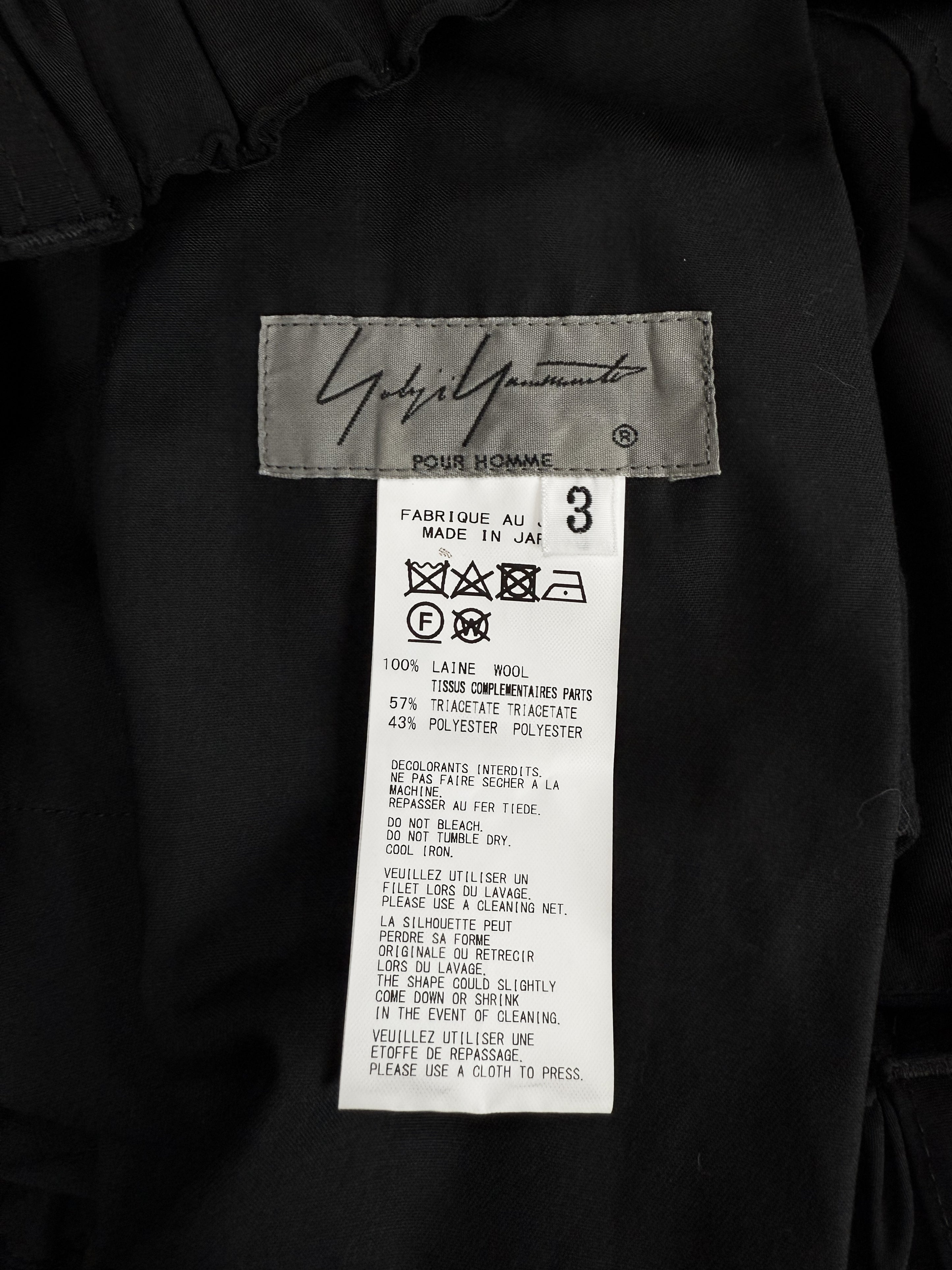 Yohji Yamamoto Pour Homme Skirted Black 3/4 Length Shorts