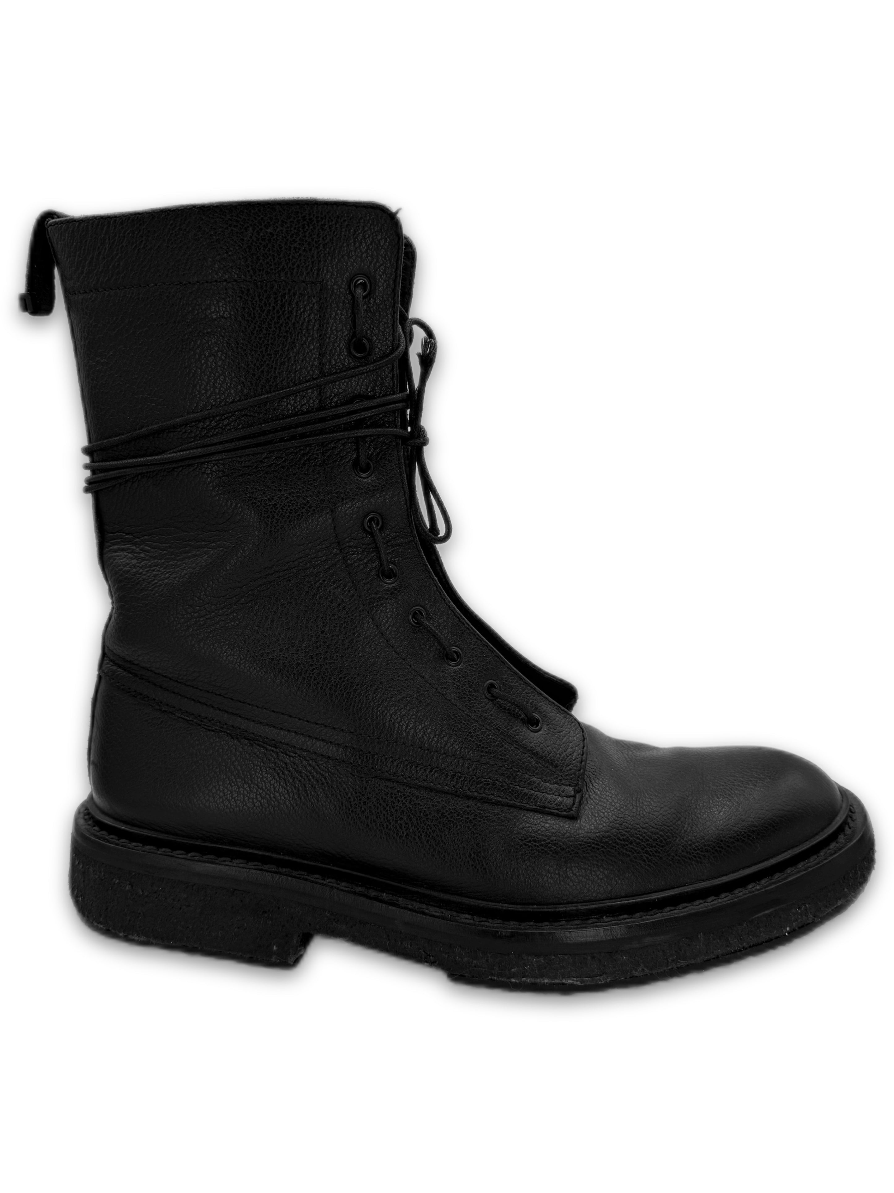 AW07 Dior Homme ‘Navigate’ Black Leather Combat Boots