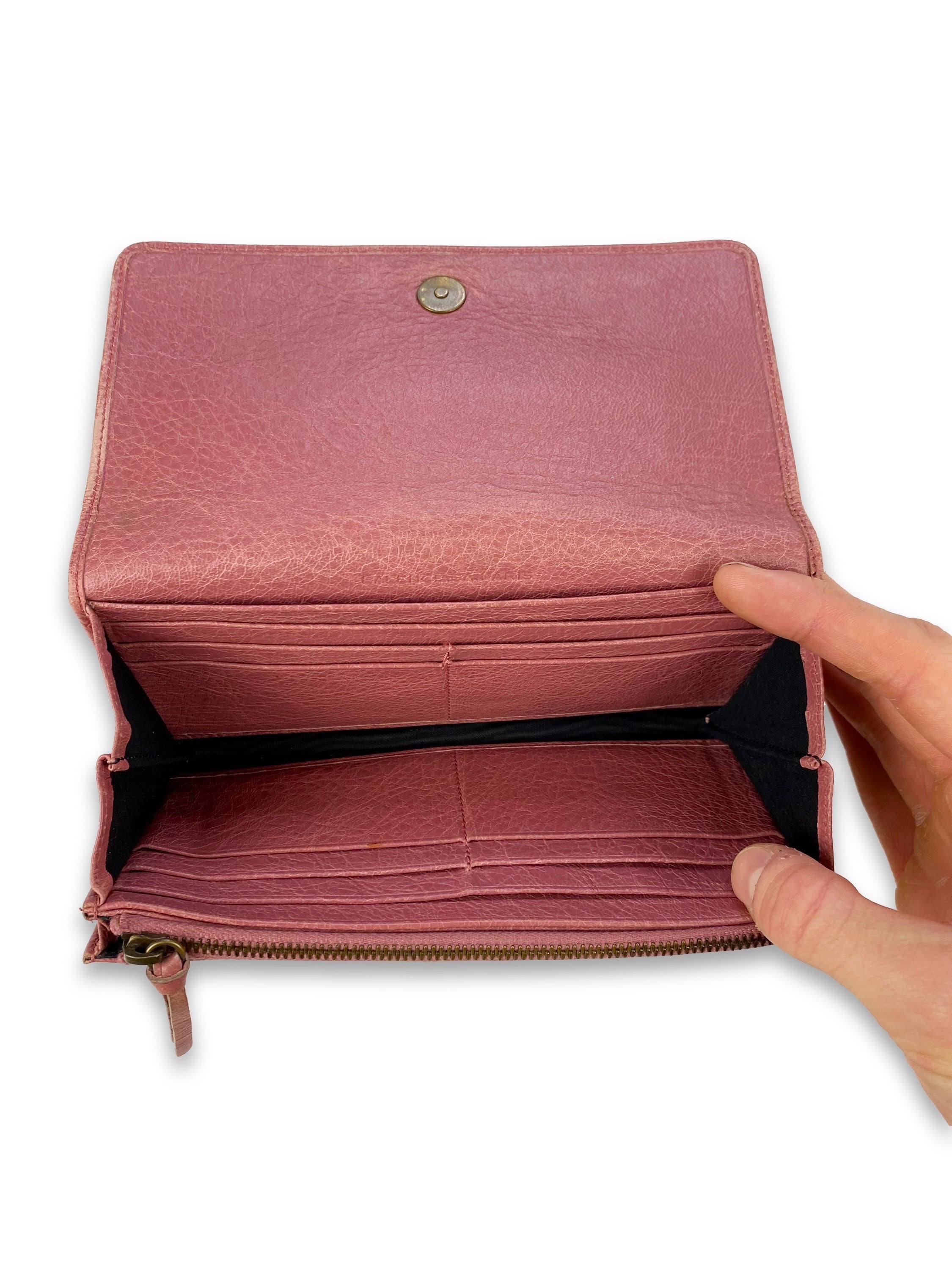 Balenciaga Paris ‘City’ Belted Button Clasp Bifold Wallet