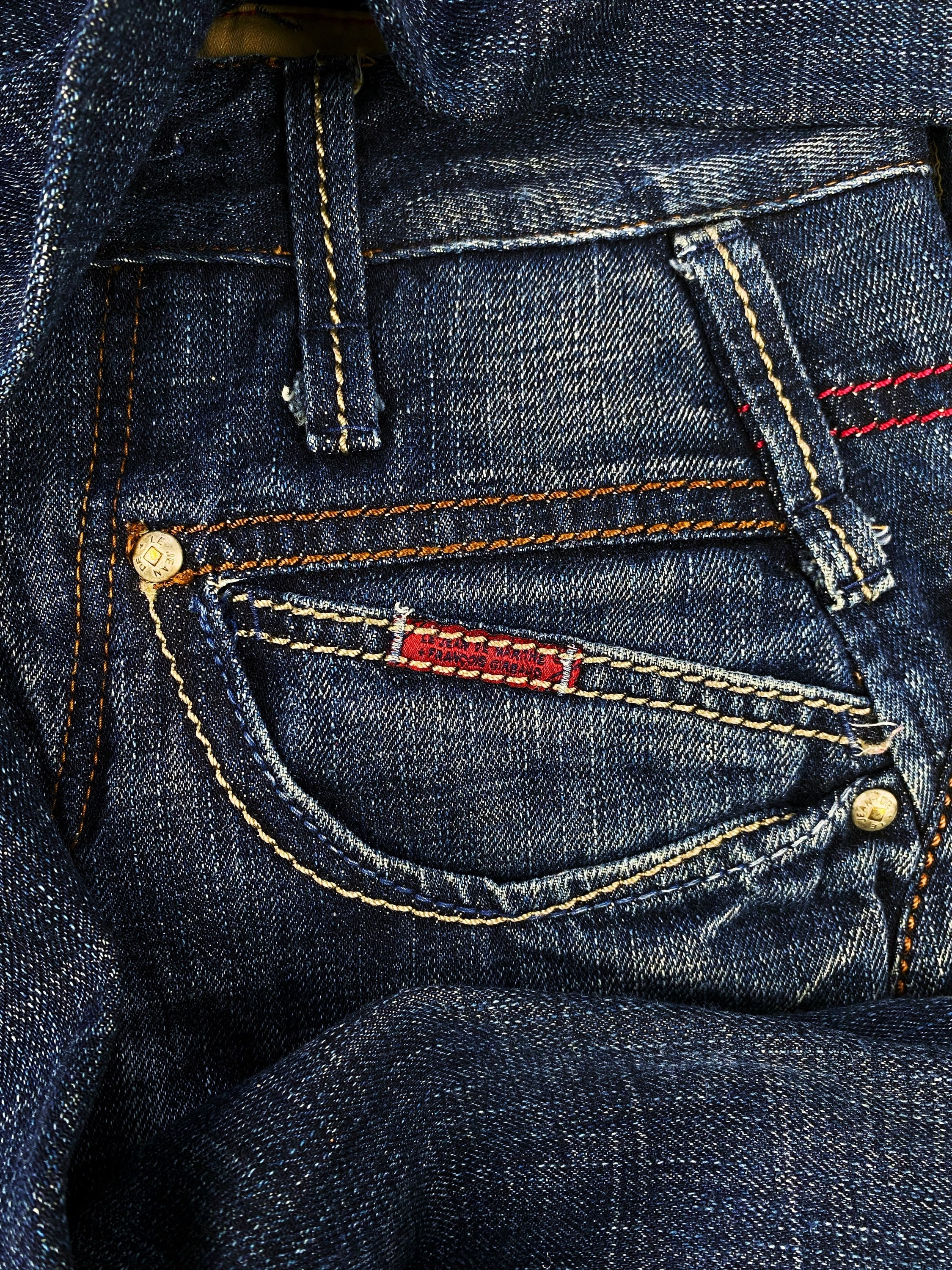 00s Marithe Francois Girbaud Dark Wash Reinforced Cargo Denim