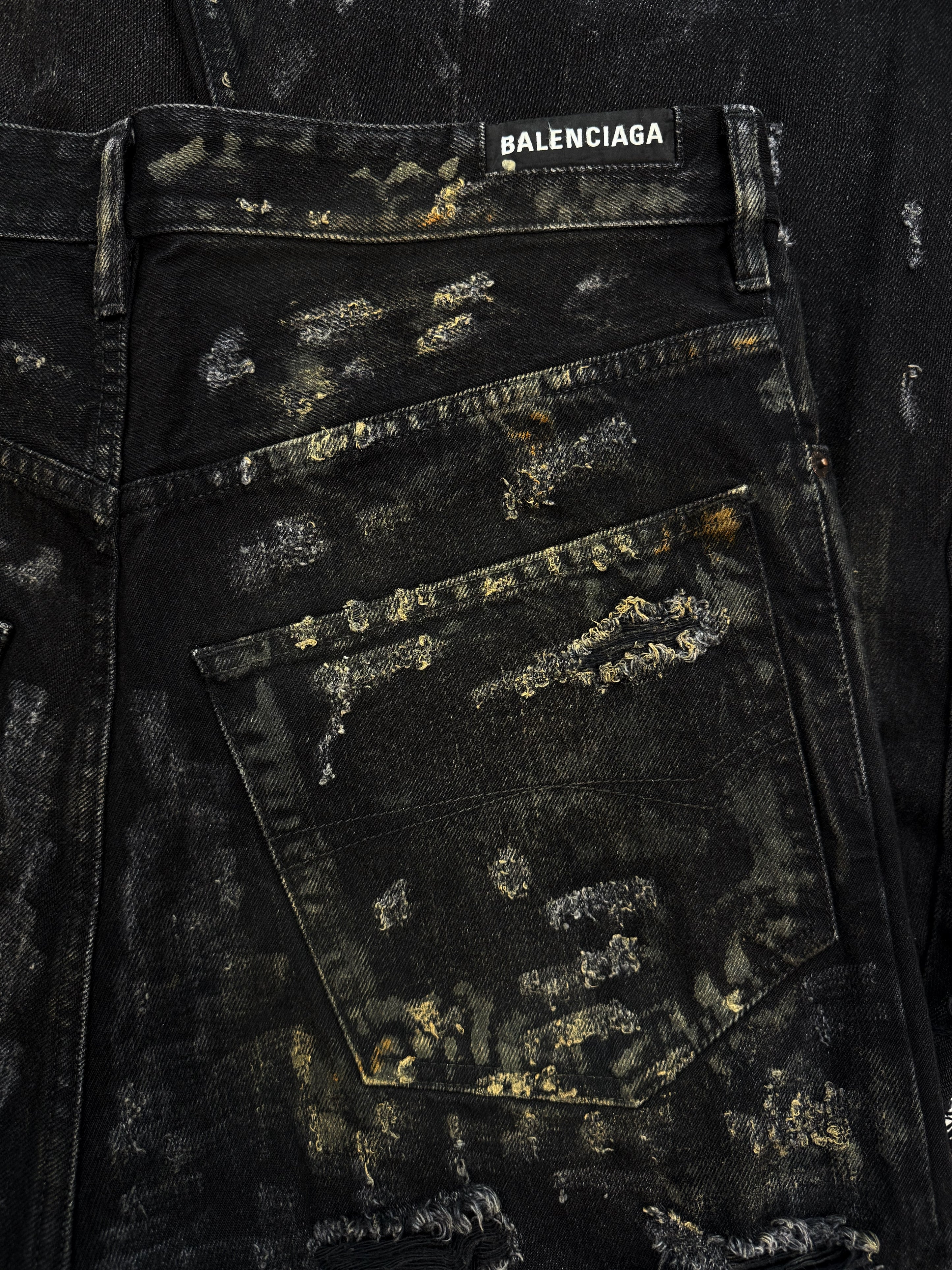 SS23 Balenciaga ‘Mud Show’ Super Destroyed Wide Cut Denim