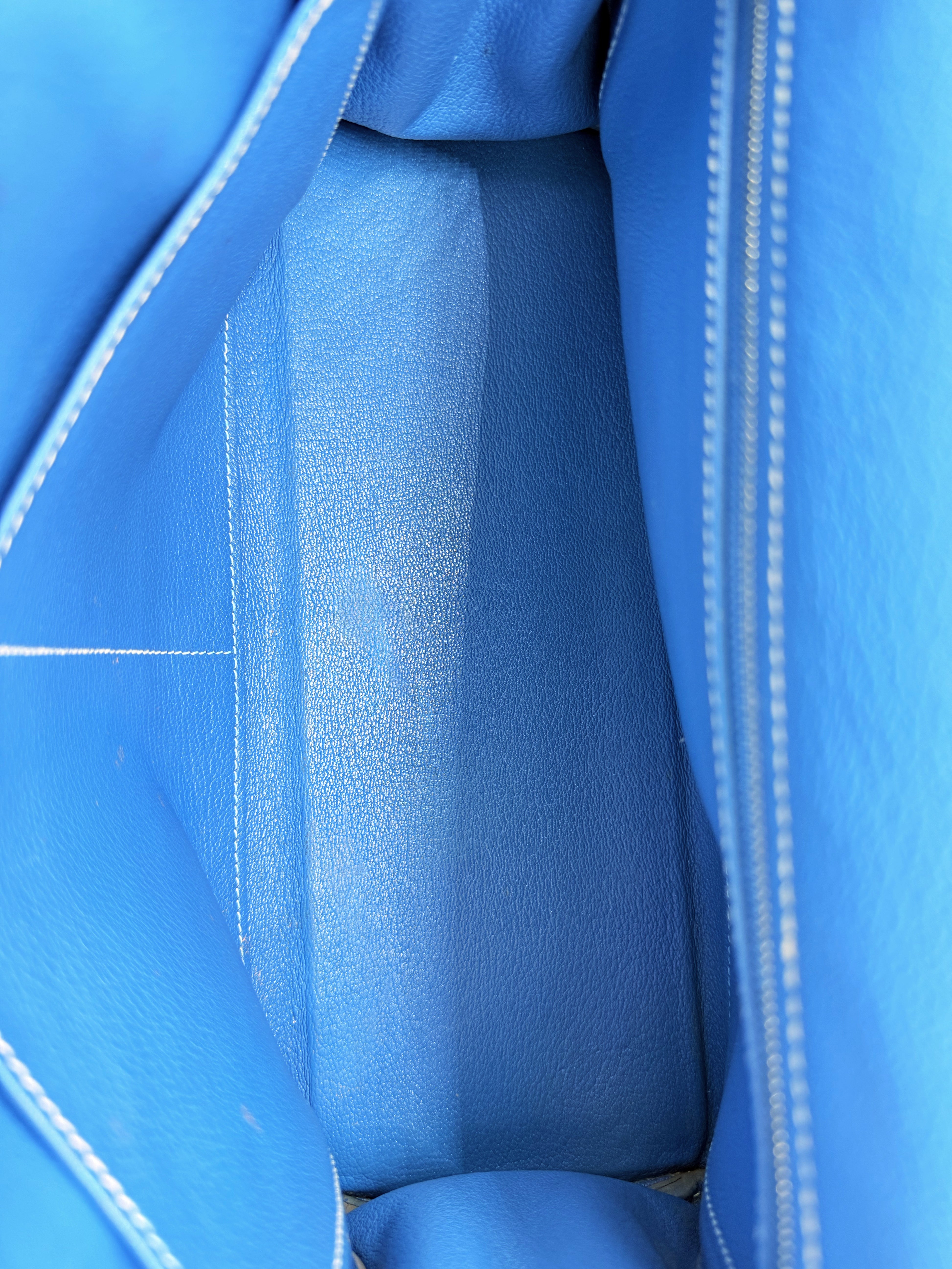 AW11 Hermès Kelly 32 Retourne Candy Bleu Celeste Hand Bag